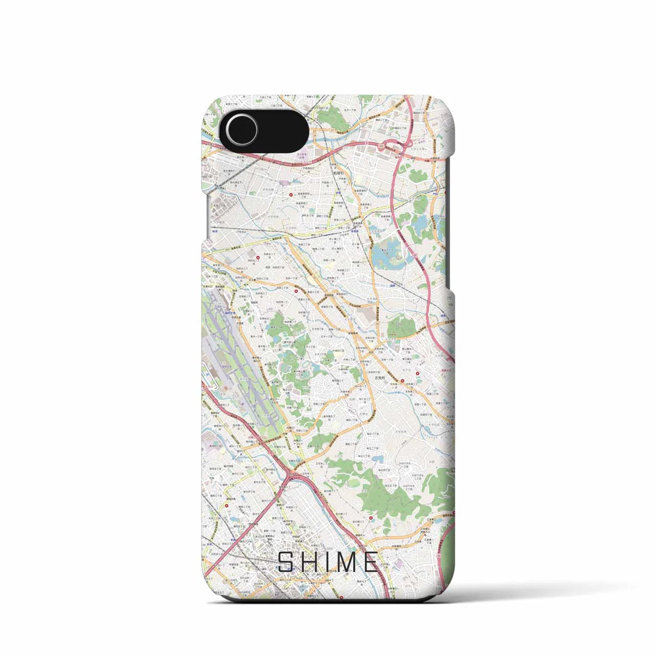 【志免(福岡県)】地図柄iPhoneケース(バックカバータイプ)