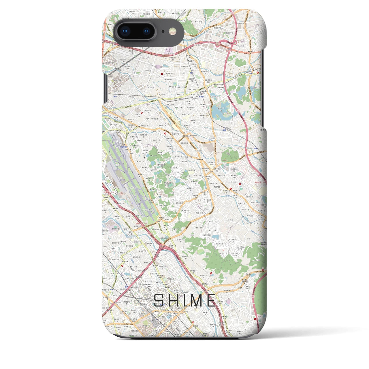 【志免(福岡県)】地図柄iPhoneケース(バックカバータイプ)