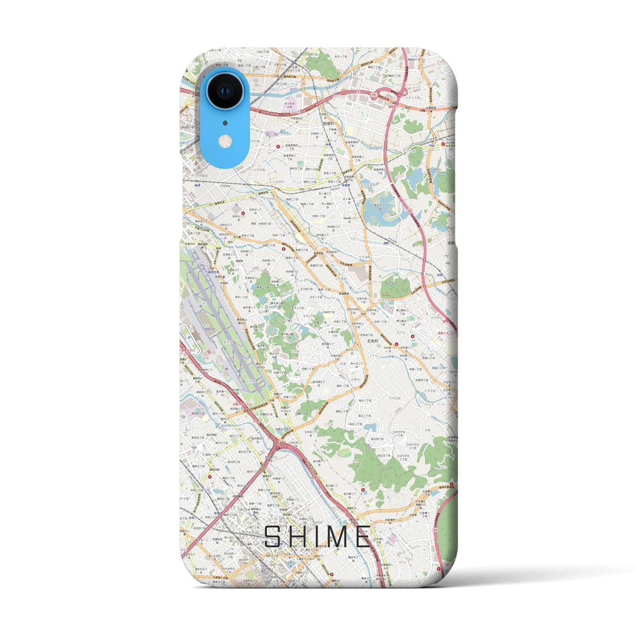【志免(福岡県)】地図柄iPhoneケース(バックカバータイプ)