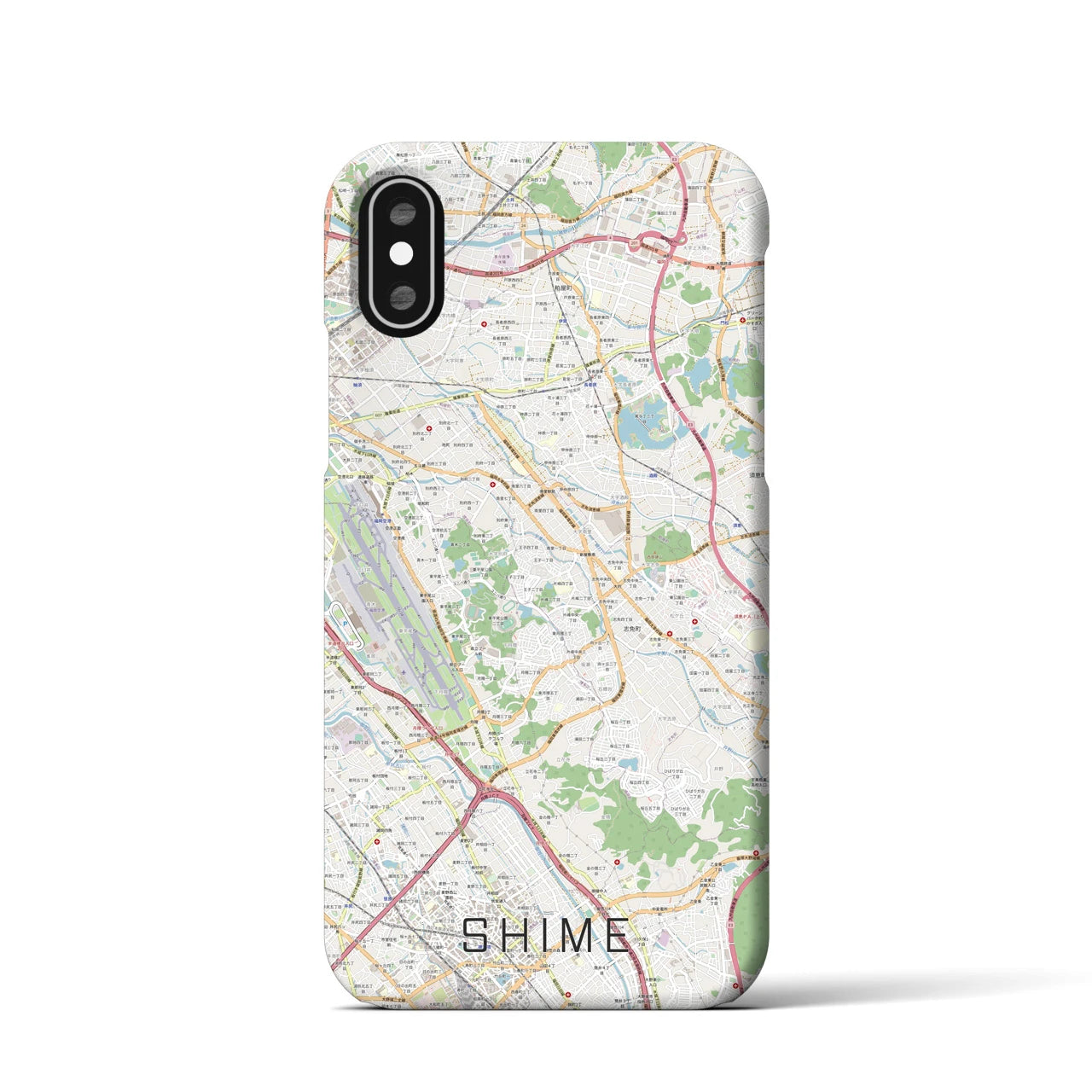 【志免(福岡県)】地図柄iPhoneケース(バックカバータイプ)