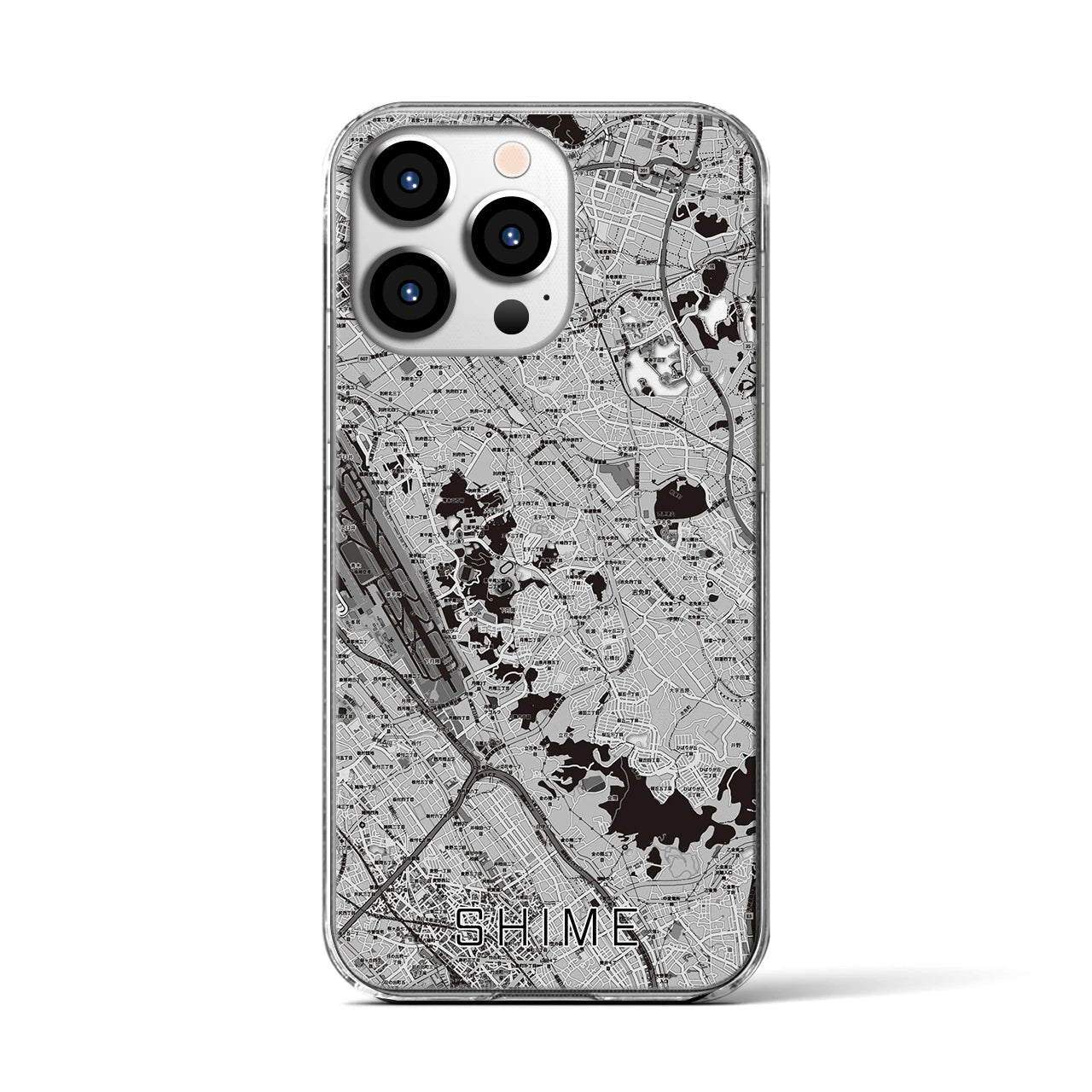 【志免(福岡県)】地図柄iPhoneケース(クリアタイプ)