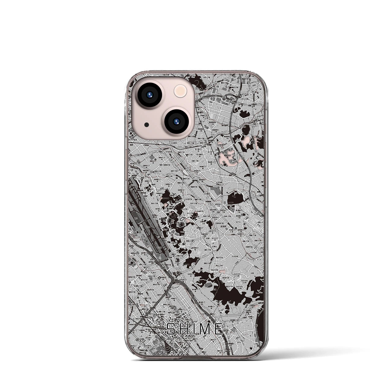 【志免(福岡県)】地図柄iPhoneケース(クリアタイプ)