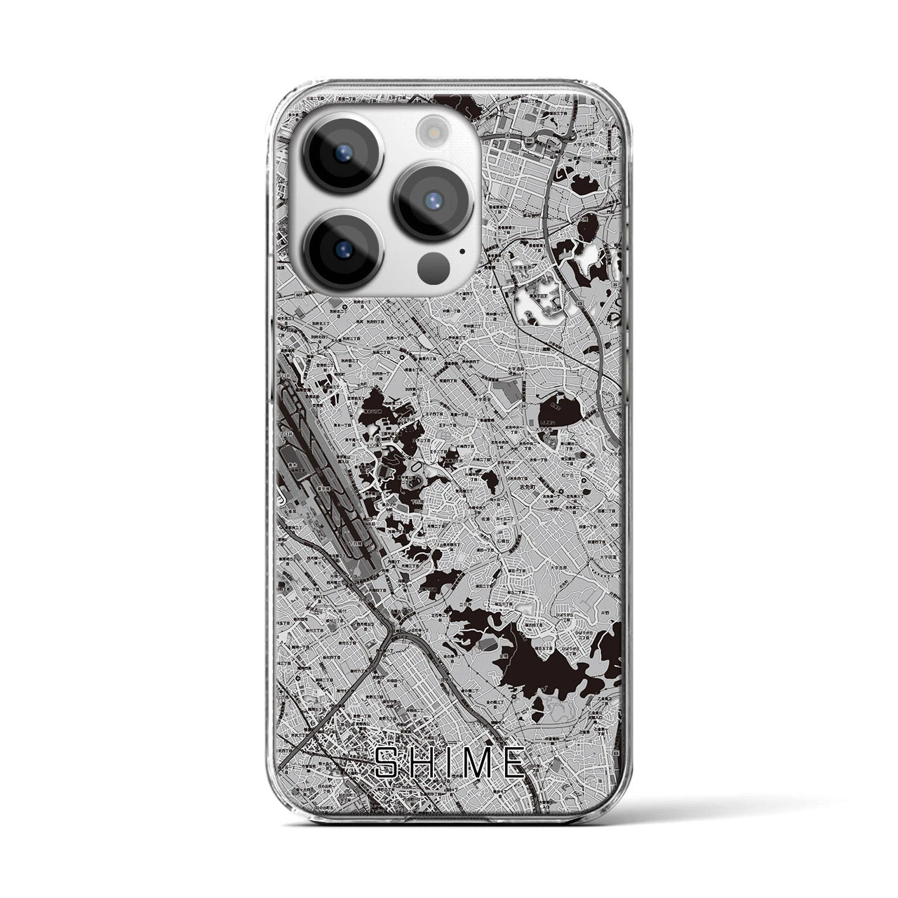 【志免(福岡県)】地図柄iPhoneケース(クリアタイプ)