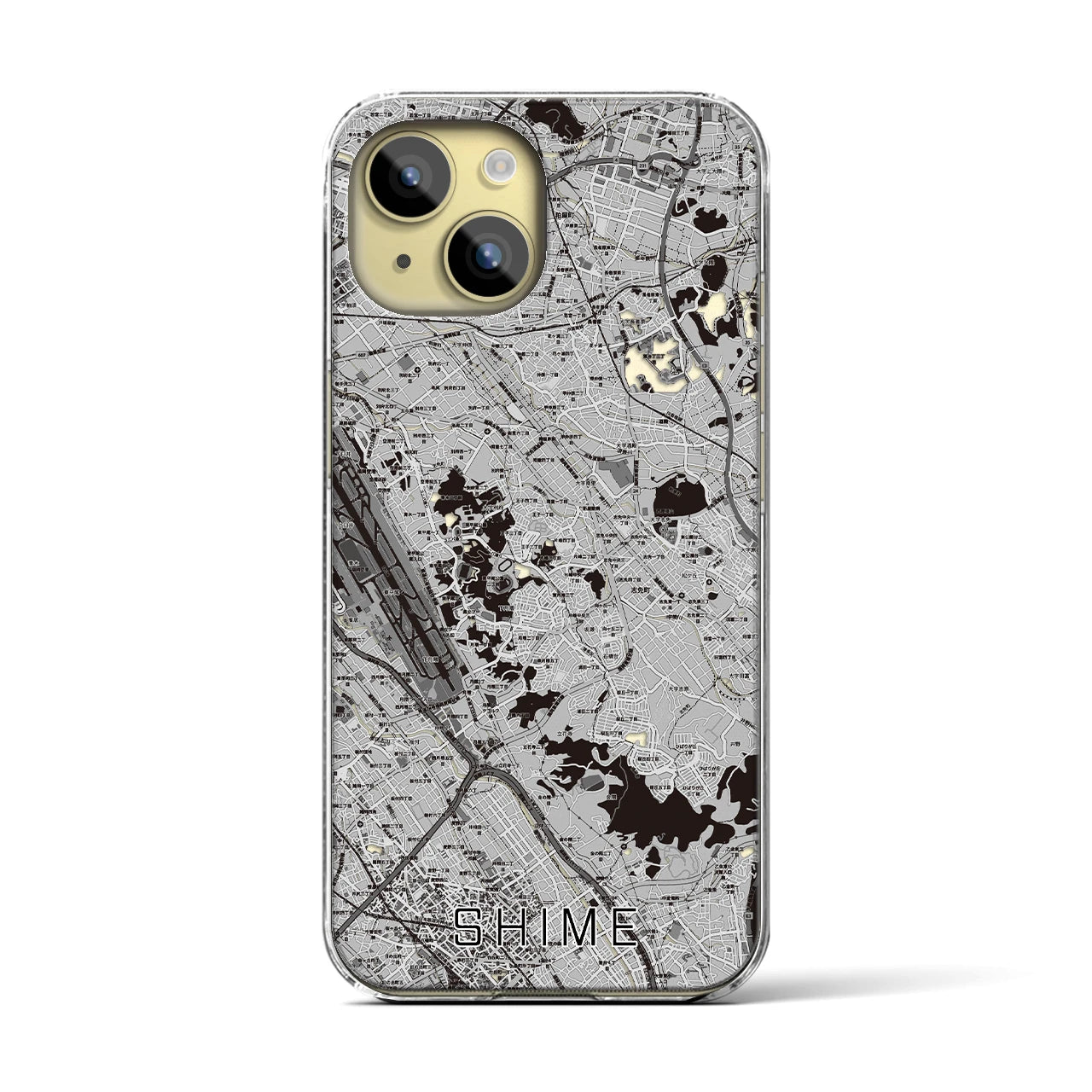 【志免(福岡県)】地図柄iPhoneケース(クリアタイプ)