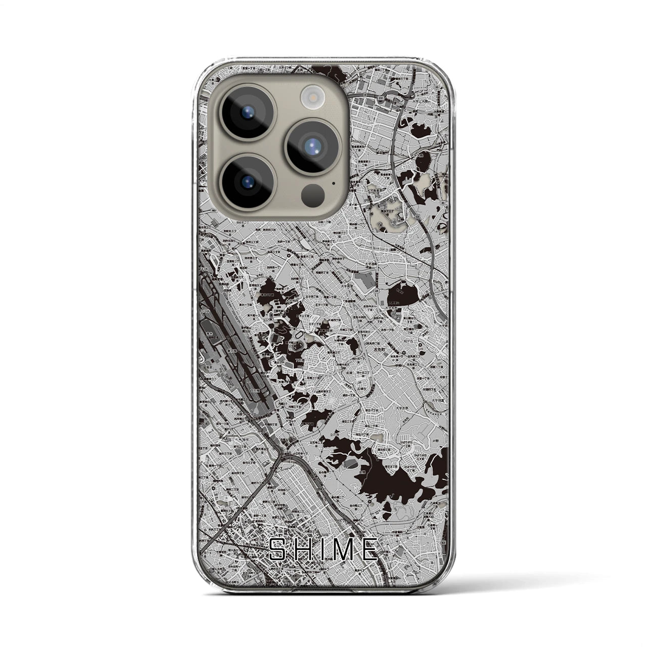 【志免(福岡県)】地図柄iPhoneケース(クリアタイプ)