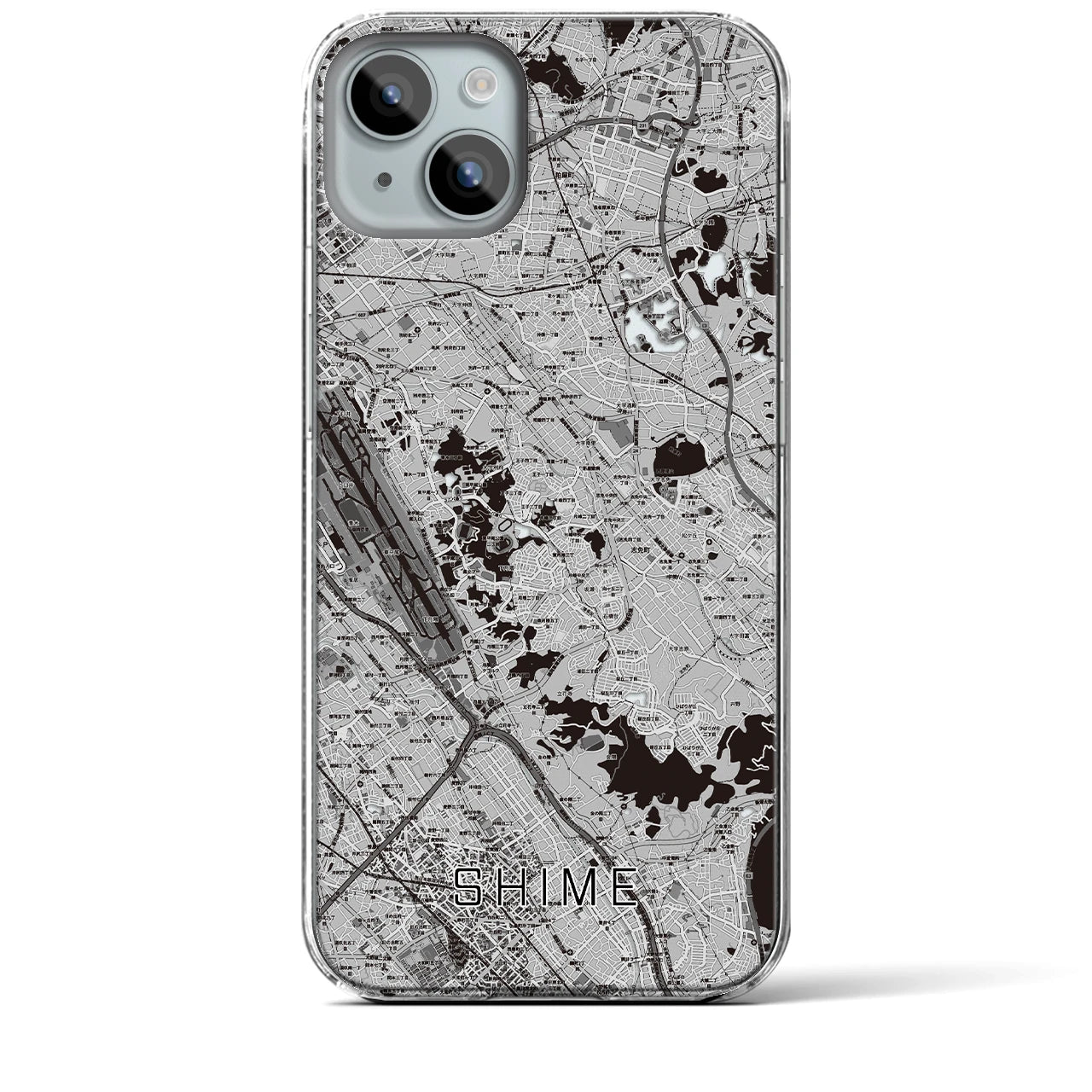 【志免(福岡県)】地図柄iPhoneケース(クリアタイプ)