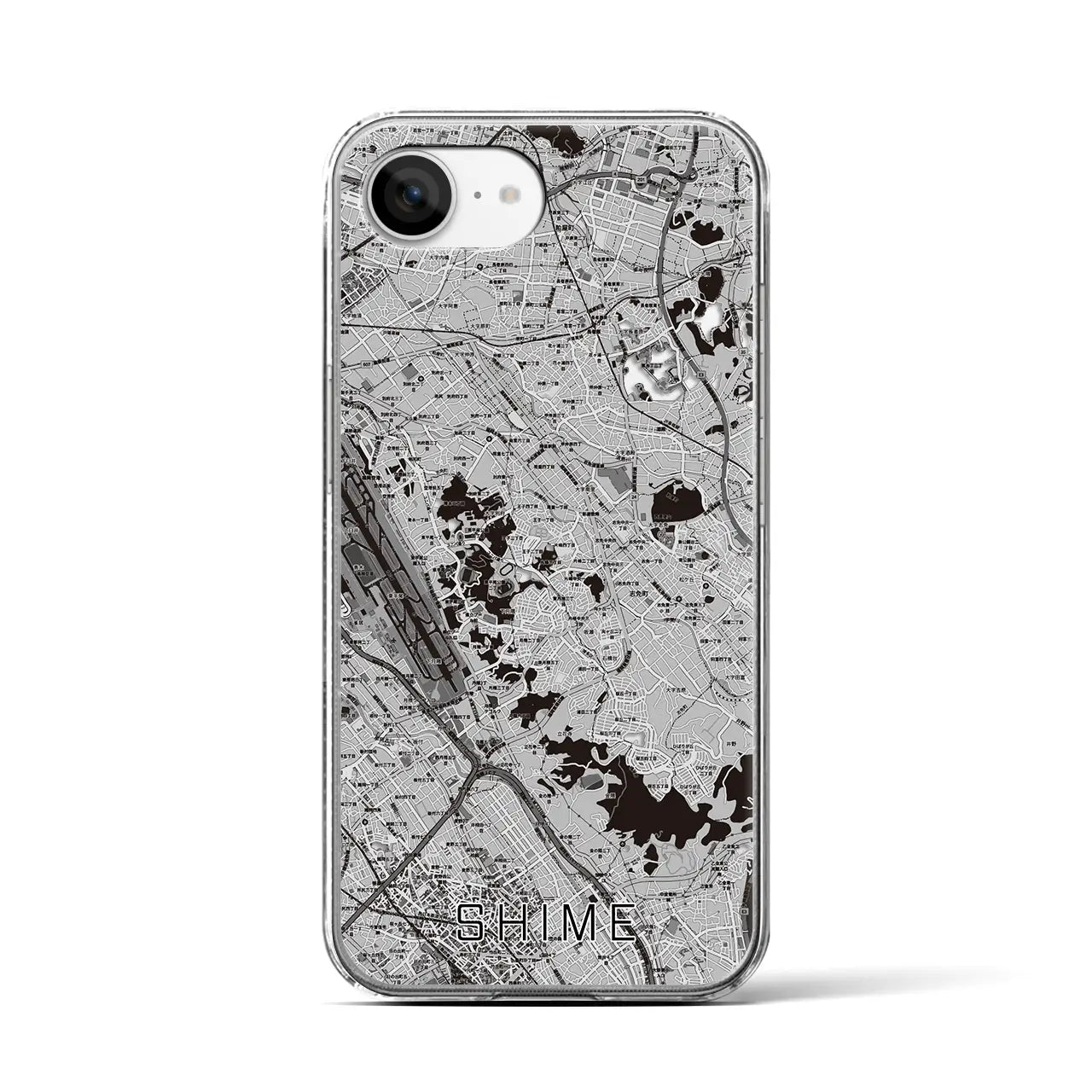 【志免(福岡県)】地図柄iPhoneケース(クリアタイプ)