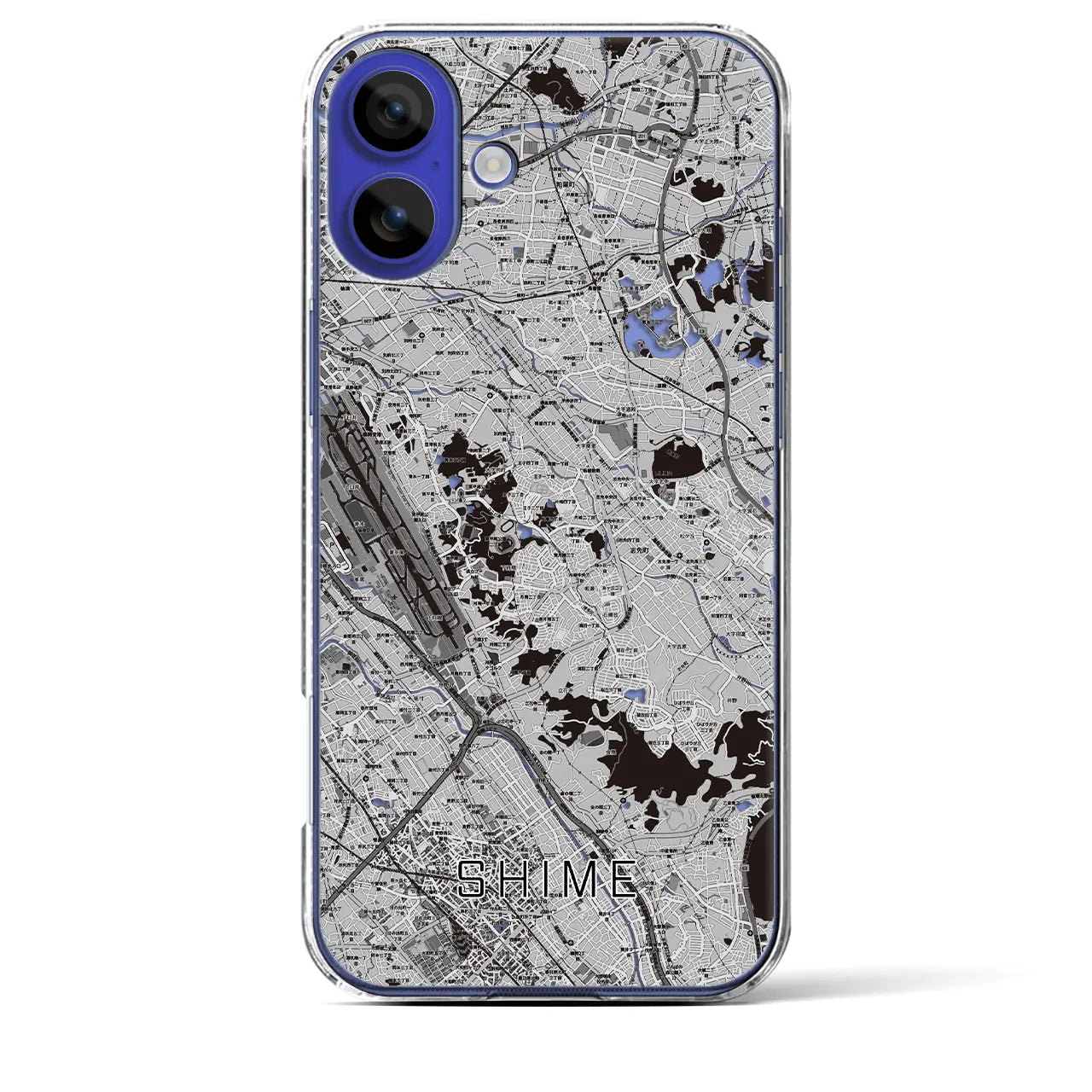 【志免(福岡県)】地図柄iPhoneケース(クリアタイプ)