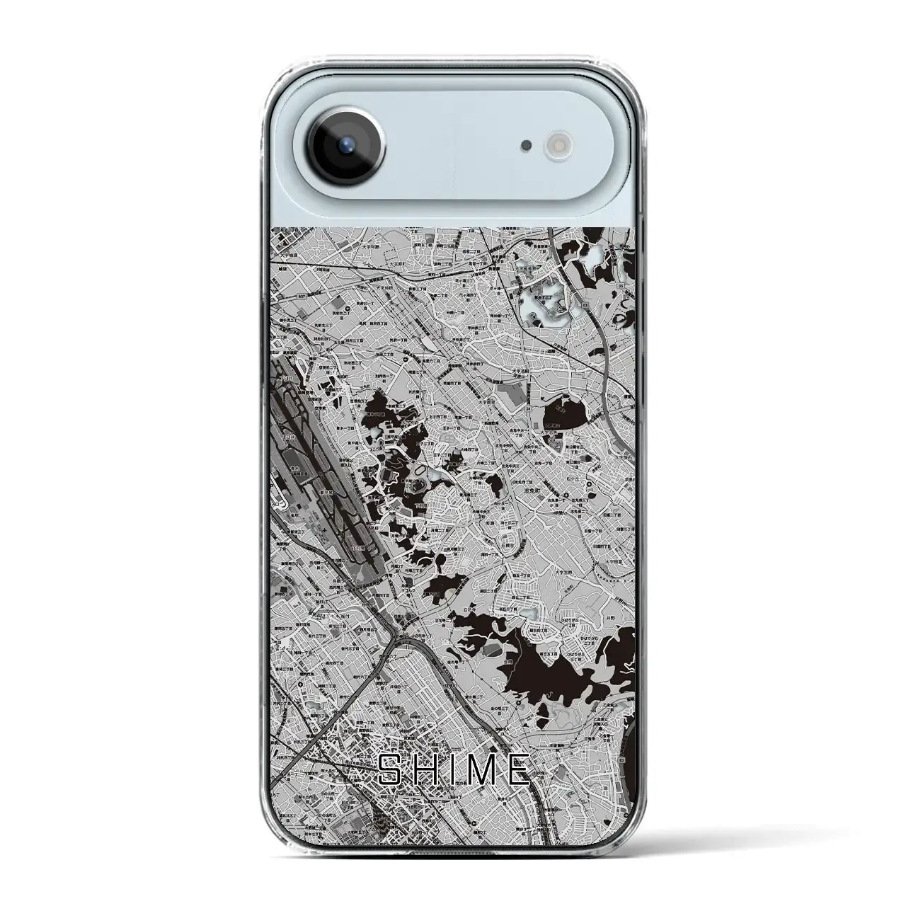 【志免(福岡県)】地図柄iPhoneケース(クリアタイプ)