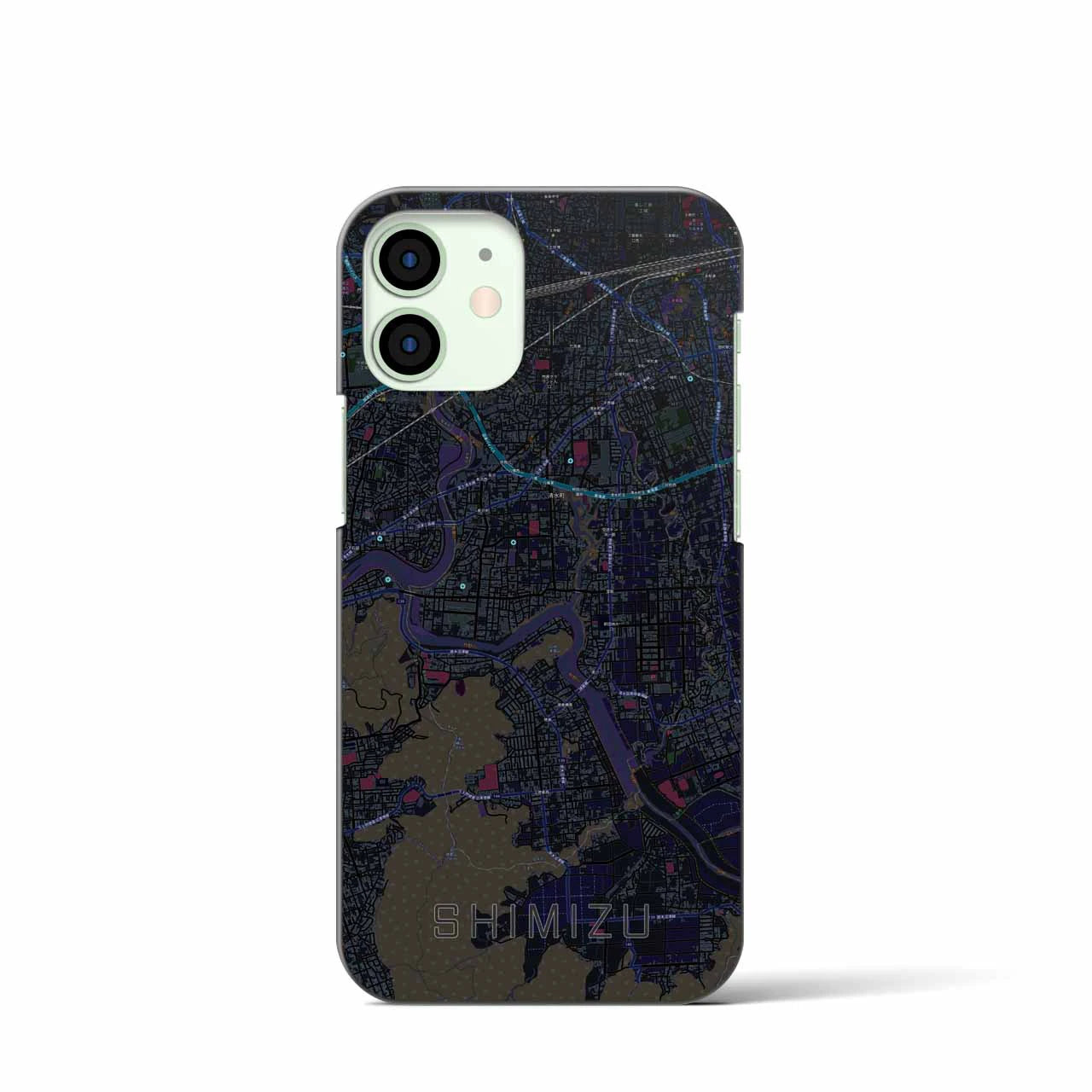 【清水(静岡県清水町)】地図柄iPhoneケース(バックカバータイプ)