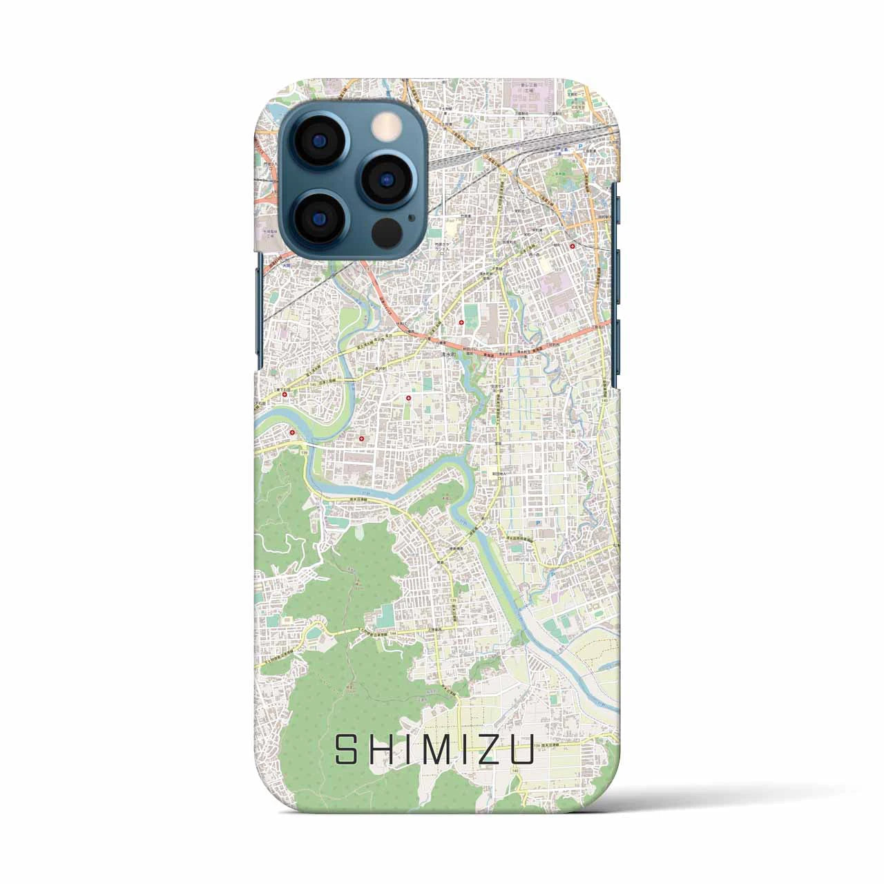 【清水(静岡県清水町)】地図柄iPhoneケース(バックカバータイプ)
