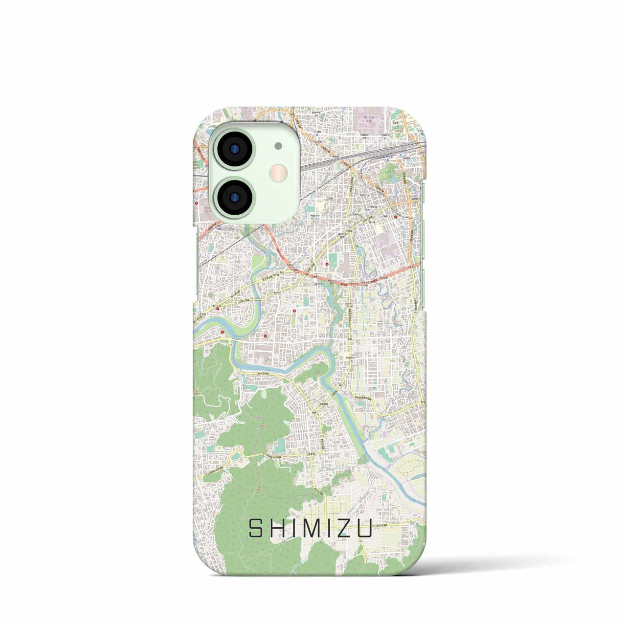 【清水(静岡県清水町)】地図柄iPhoneケース(バックカバータイプ)