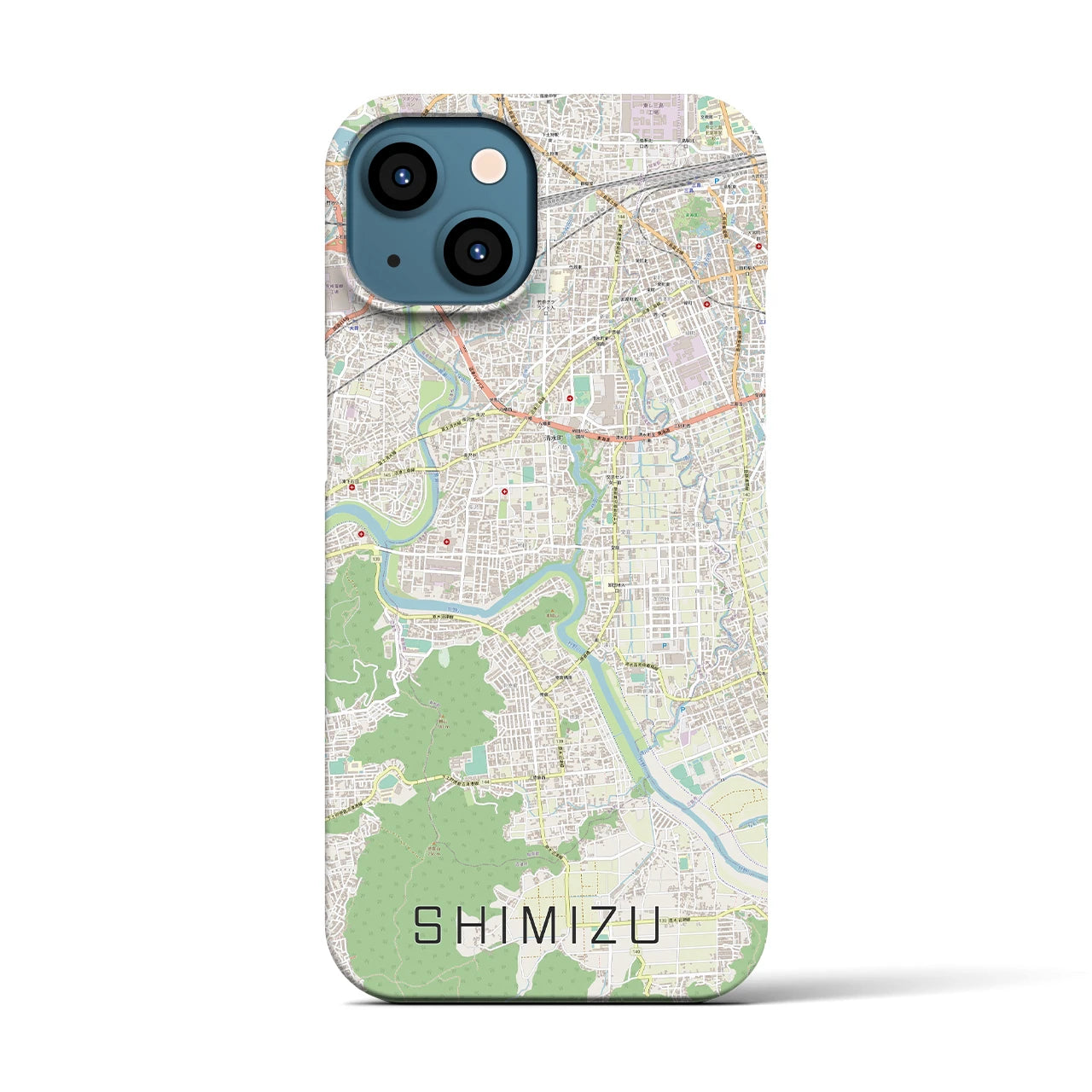 【清水(静岡県清水町)】地図柄iPhoneケース(バックカバータイプ)