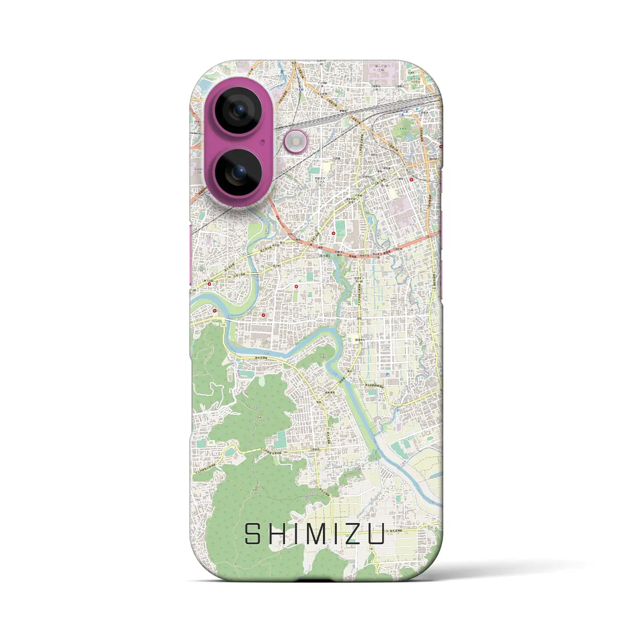 【清水(静岡県清水町)】地図柄iPhoneケース(バックカバータイプ)