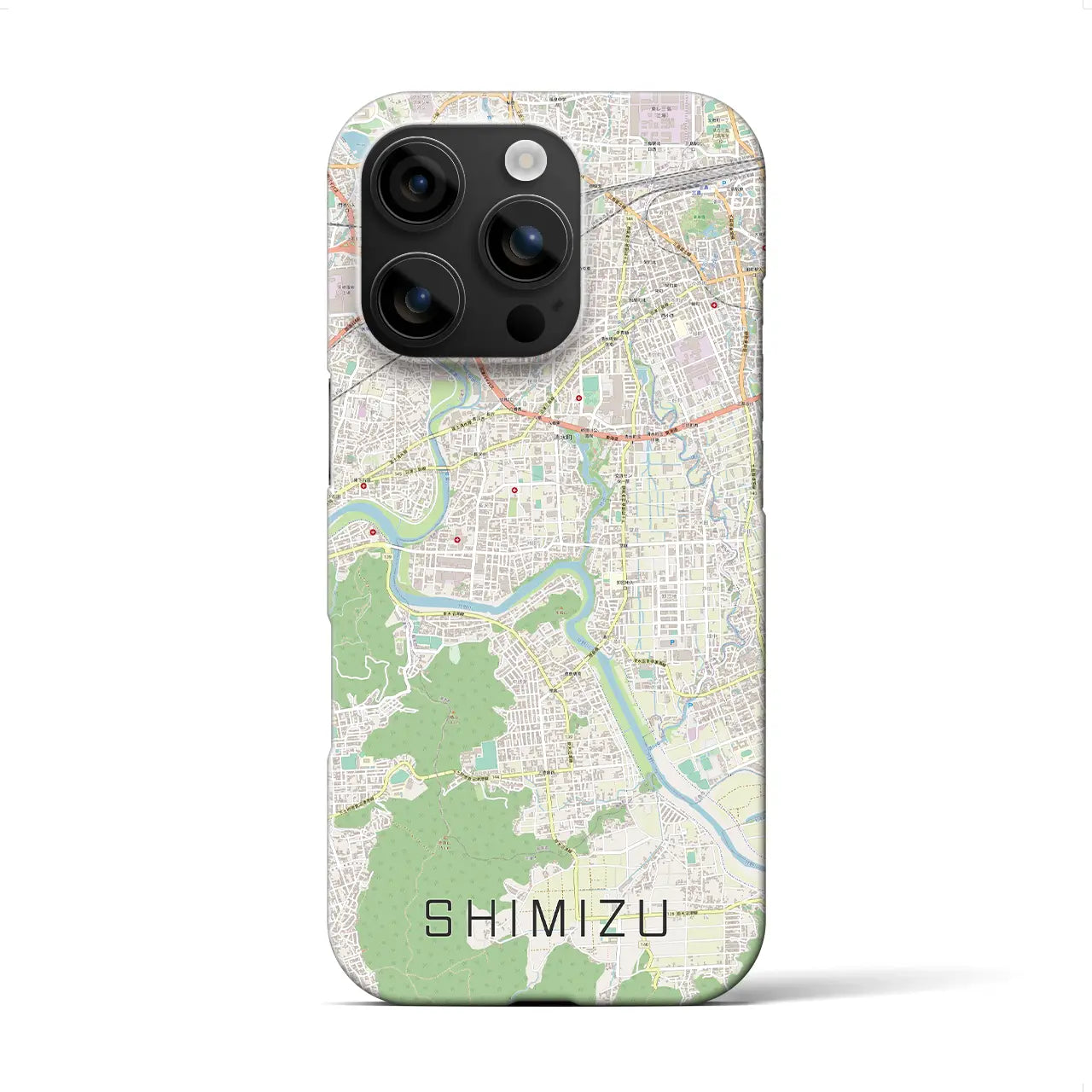 【清水(静岡県清水町)】地図柄iPhoneケース(バックカバータイプ)