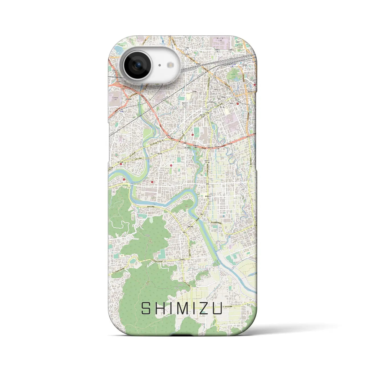 【清水(静岡県清水町)】地図柄iPhoneケース(バックカバータイプ)