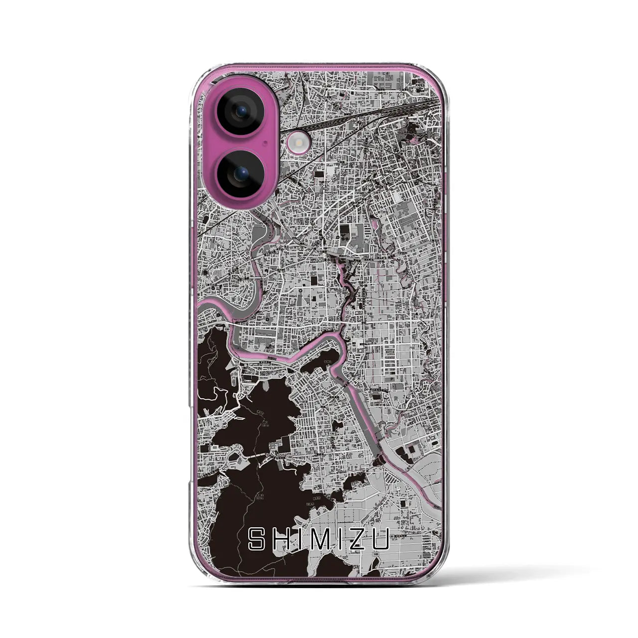 【清水(静岡県清水町)】地図柄iPhoneケース(クリアタイプ)