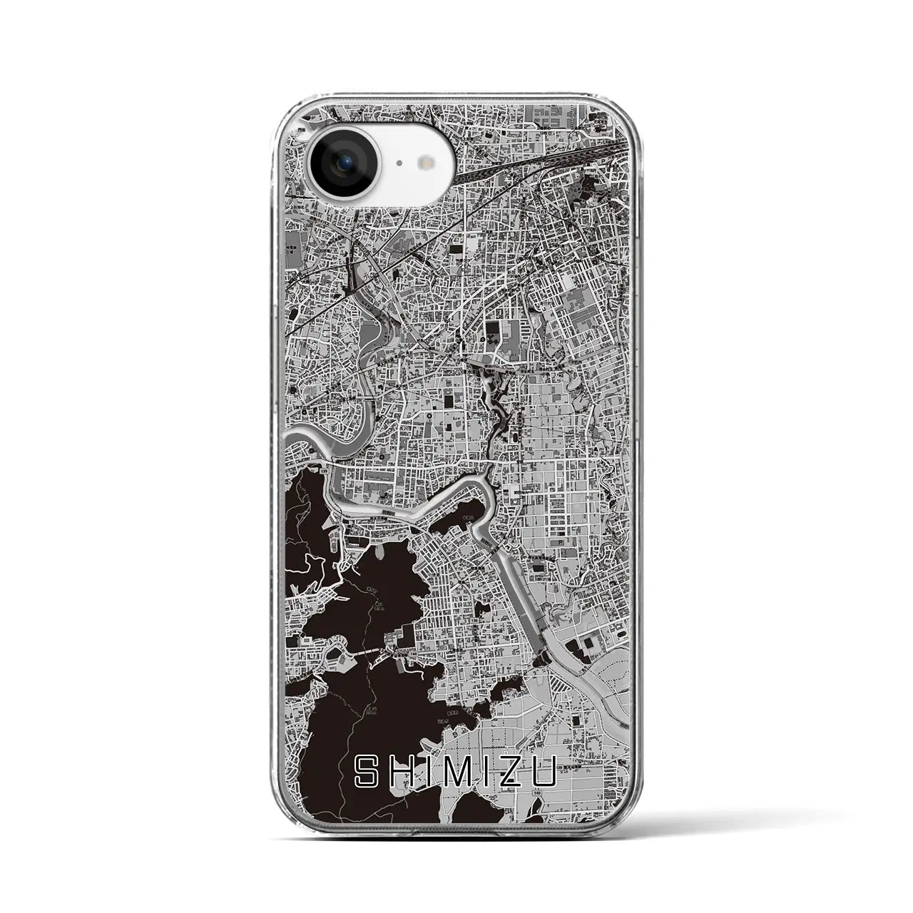 【清水(静岡県清水町)】地図柄iPhoneケース(クリアタイプ)