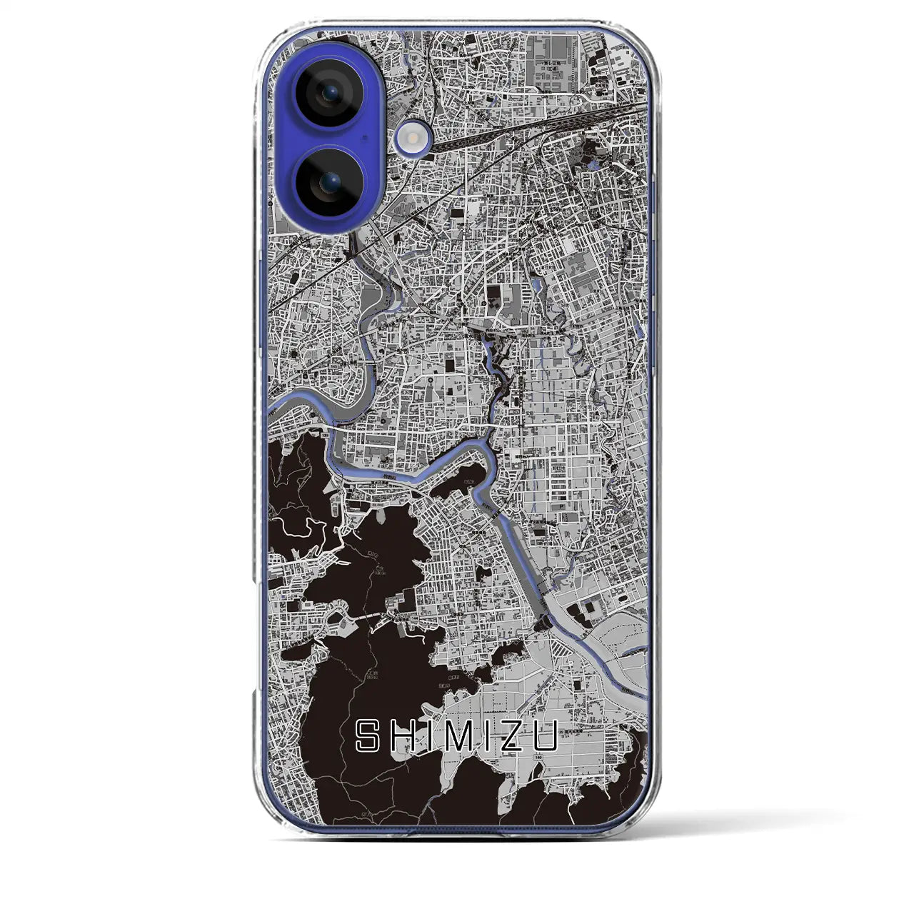 【清水(静岡県清水町)】地図柄iPhoneケース(クリアタイプ)