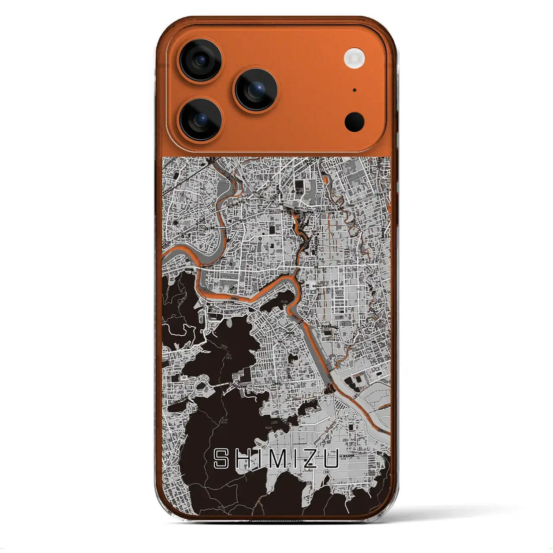 【清水(静岡県清水町)】地図柄iPhoneケース(クリアタイプ)