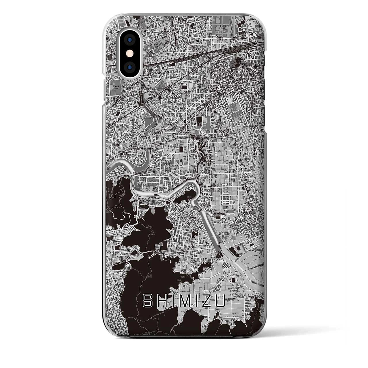【清水(静岡県清水町)】地図柄iPhoneケース(クリアタイプ)