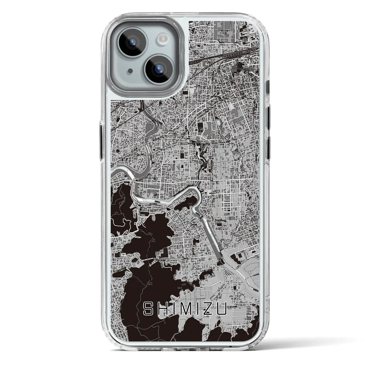 【清水(静岡県清水町)】地図柄iPhoneケース(MagSafeタイプ)