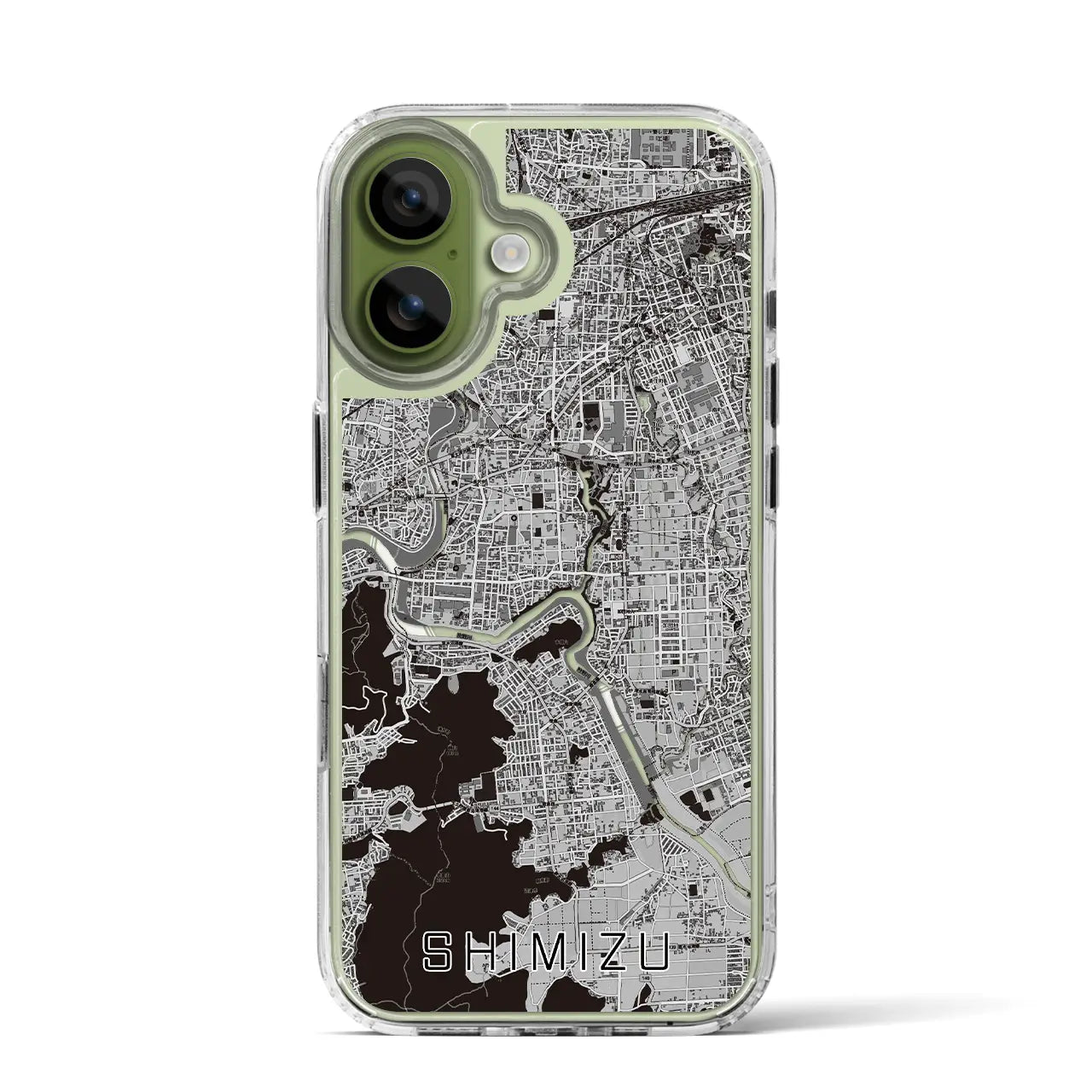 【清水(静岡県清水町)】地図柄iPhoneケース(MagSafeタイプ)
