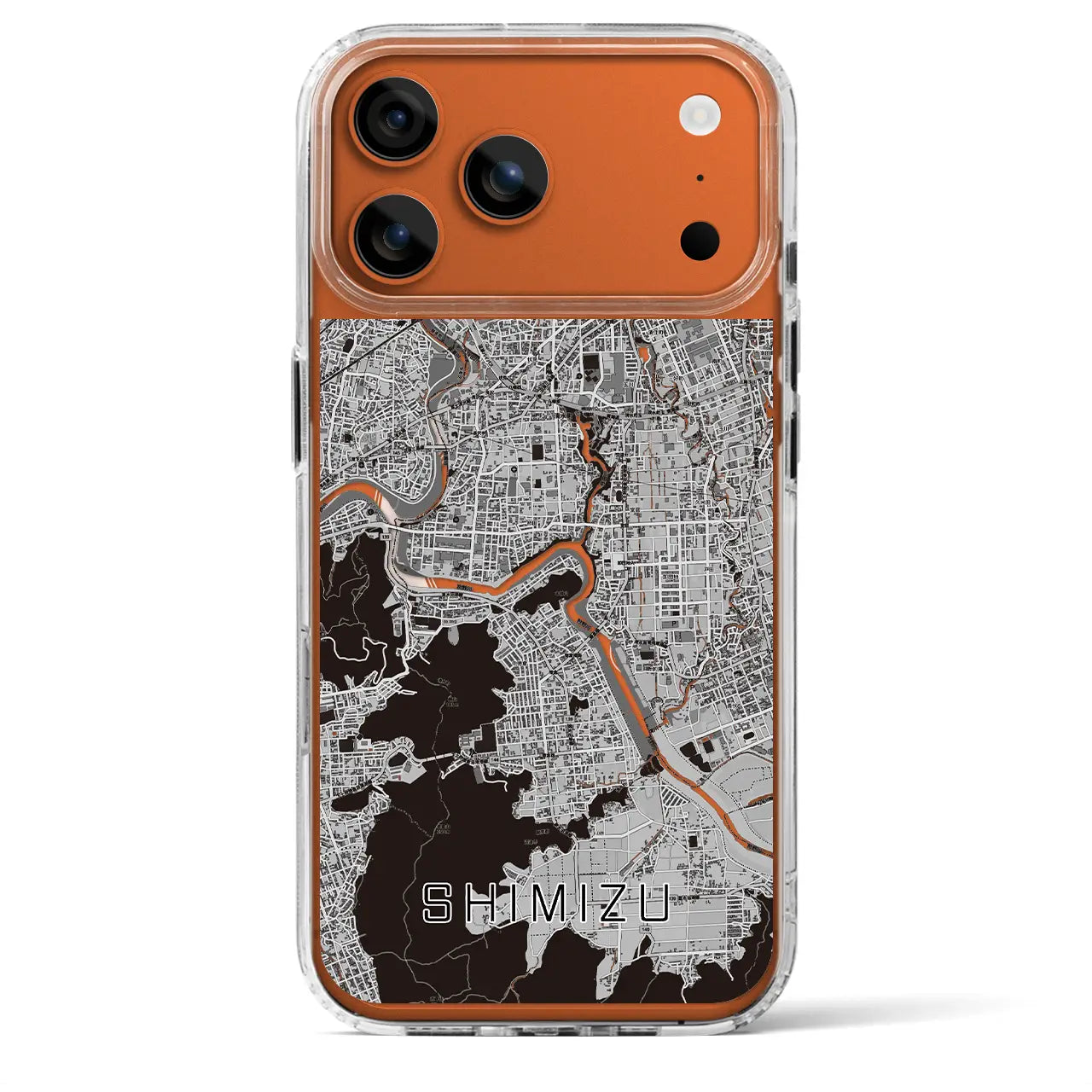 【清水(静岡県清水町)】地図柄iPhoneケース(MagSafeタイプ)