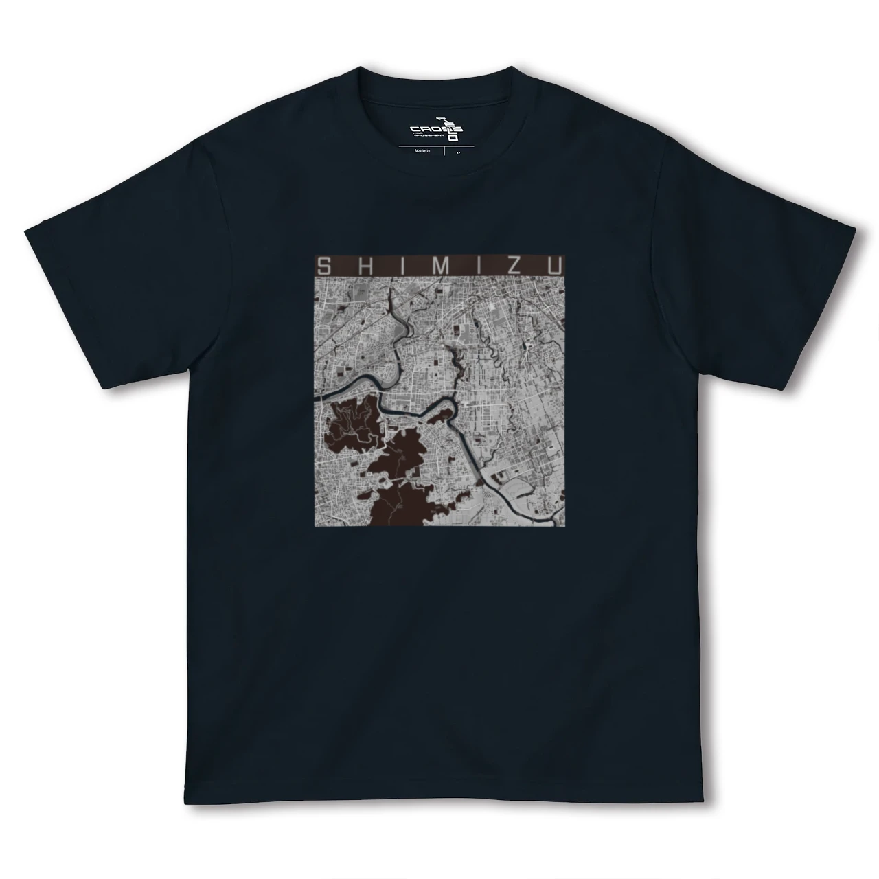 【清水(静岡県清水町)(静岡県)】地図柄ヘビーウェイトTシャツ