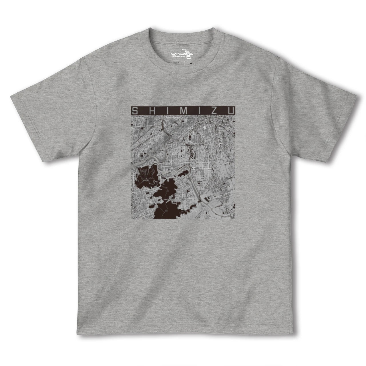 【清水(静岡県清水町)(静岡県)】地図柄ヘビーウェイトTシャツ