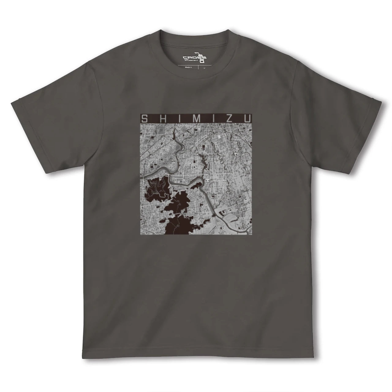 【清水(静岡県清水町)(静岡県)】地図柄ヘビーウェイトTシャツ