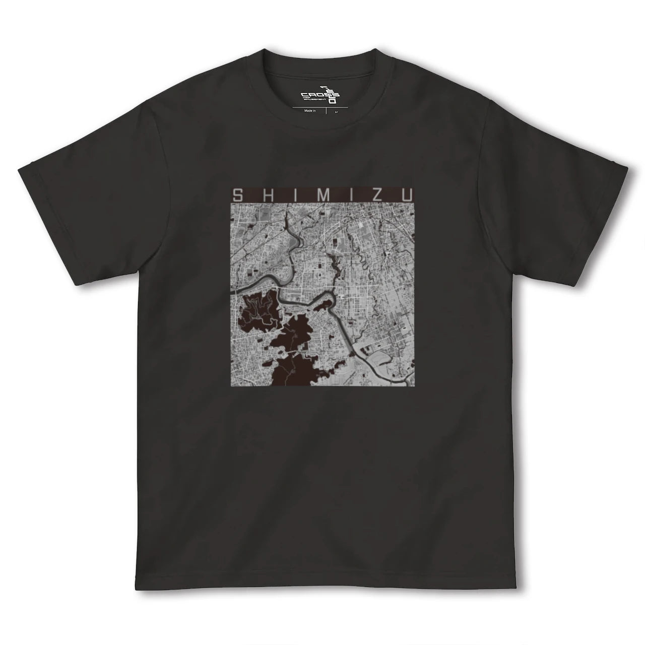 【清水(静岡県清水町)(静岡県)】地図柄ヘビーウェイトTシャツ