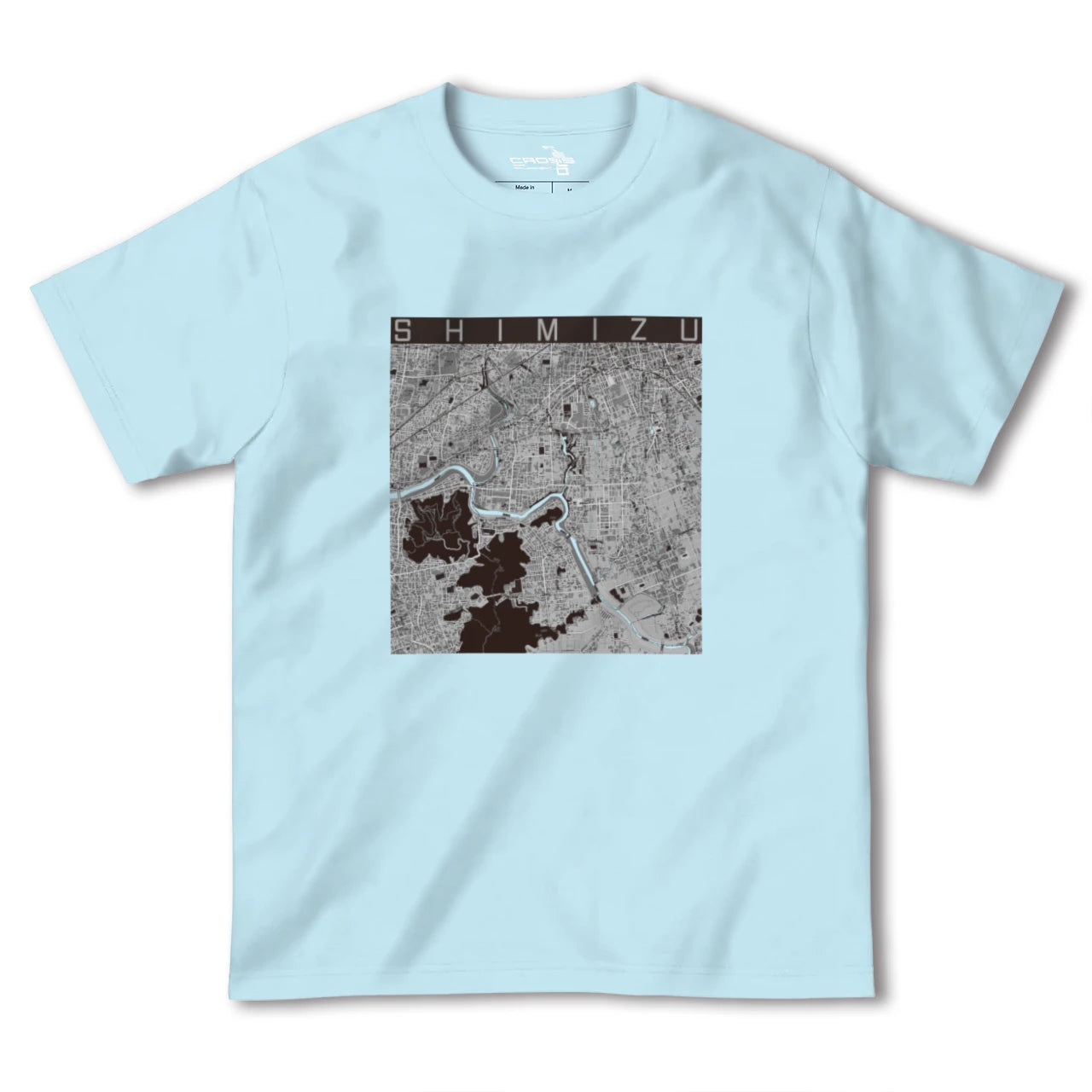 【清水(静岡県清水町)(静岡県)】地図柄ヘビーウェイトTシャツ