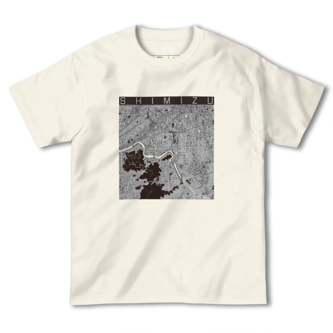 【清水(静岡県清水町)(静岡県)】地図柄ヘビーウェイトTシャツ