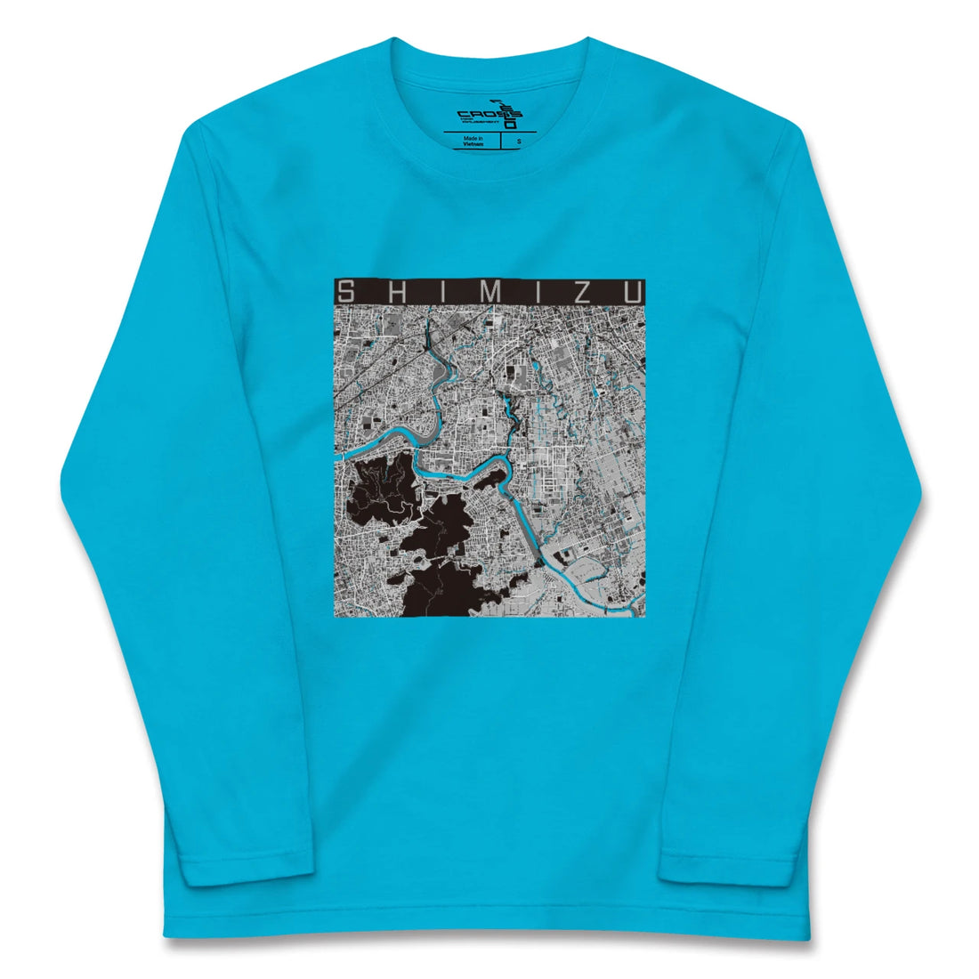 【清水(静岡県清水町)(静岡県)】地図柄ロングスリーブTシャツ