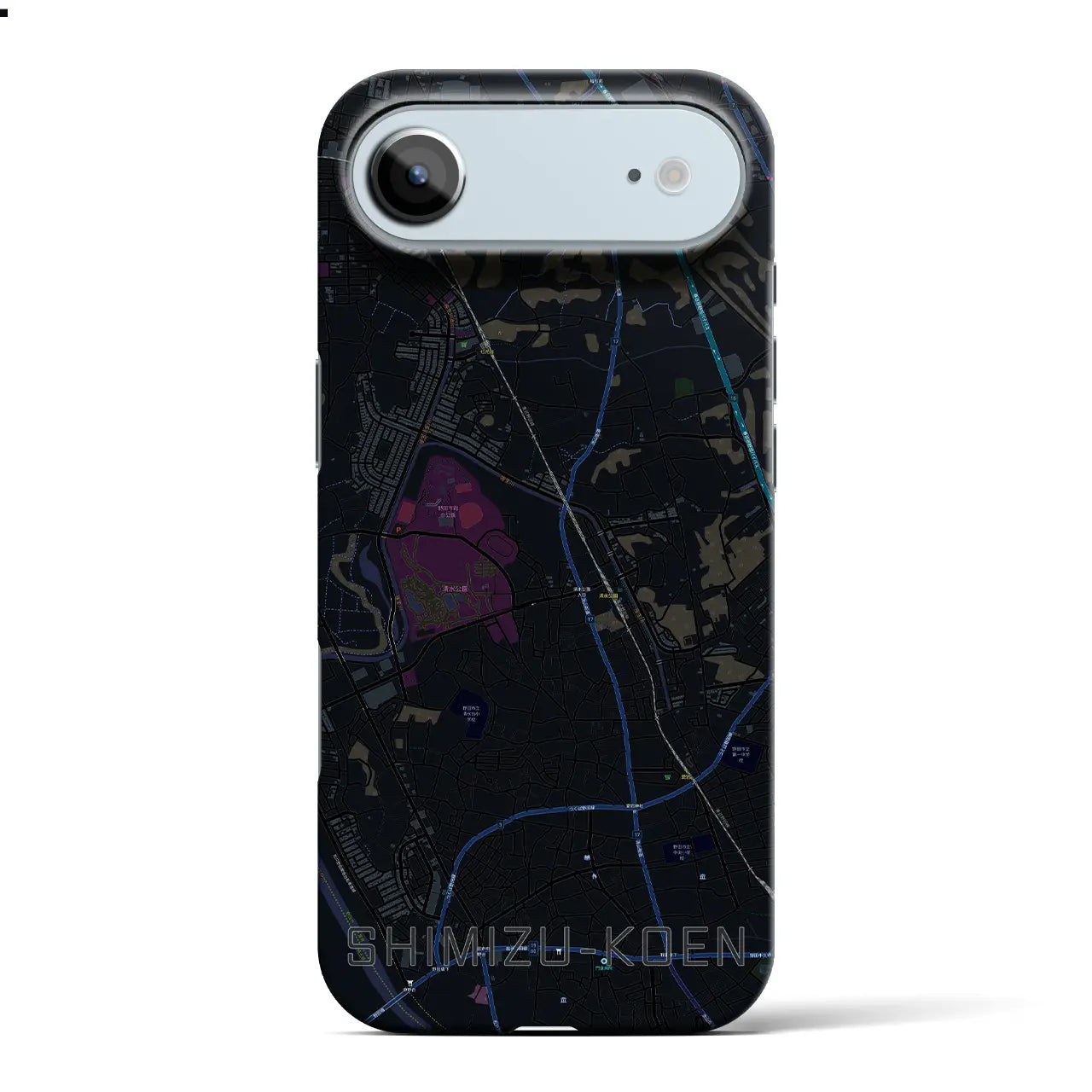 【清水公園(千葉県)】地図柄iPhoneケース(バックカバータイプ)