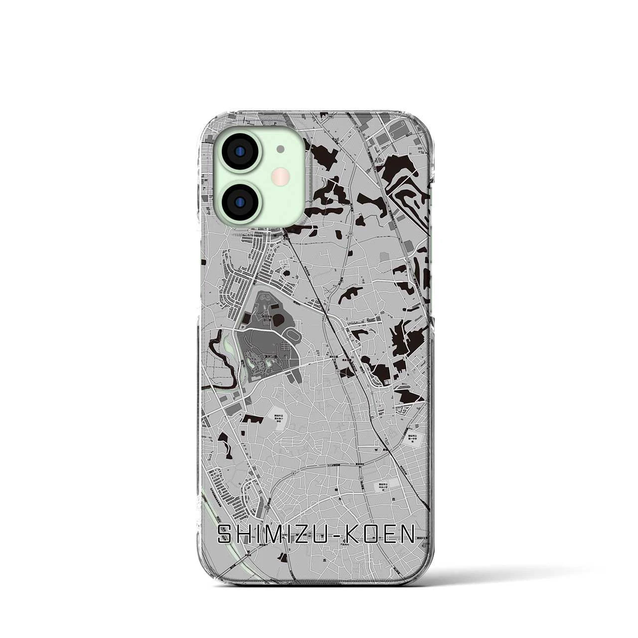 【清水公園(千葉県)】地図柄iPhoneケース(クリアタイプ)