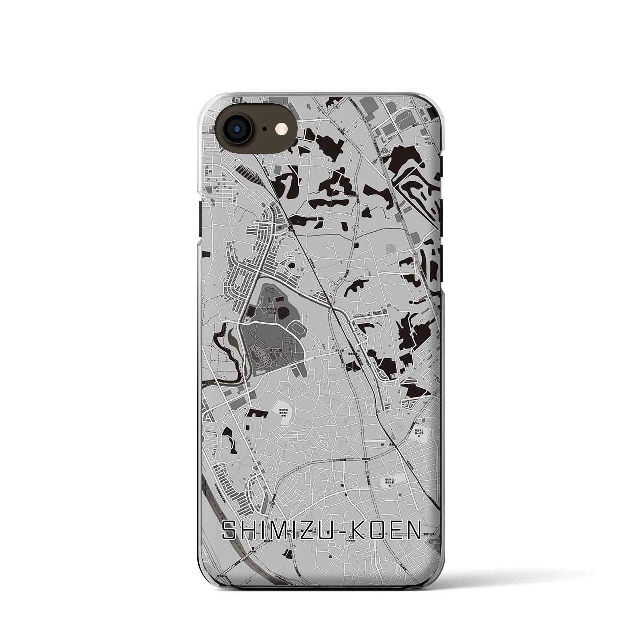 【清水公園(千葉県)】地図柄iPhoneケース(クリアタイプ)