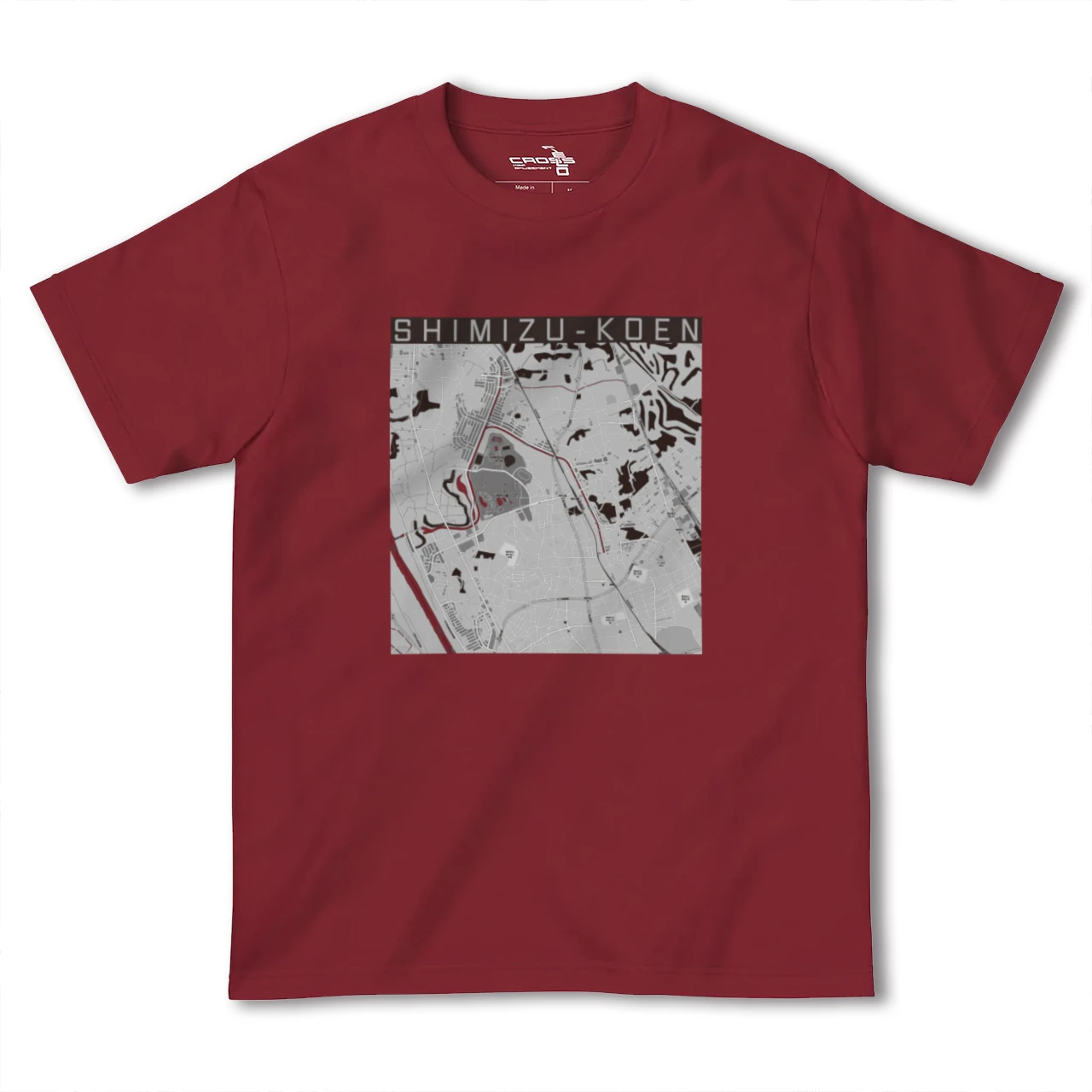 【清水公園(千葉県)】地図柄ヘビーウェイトTシャツ
