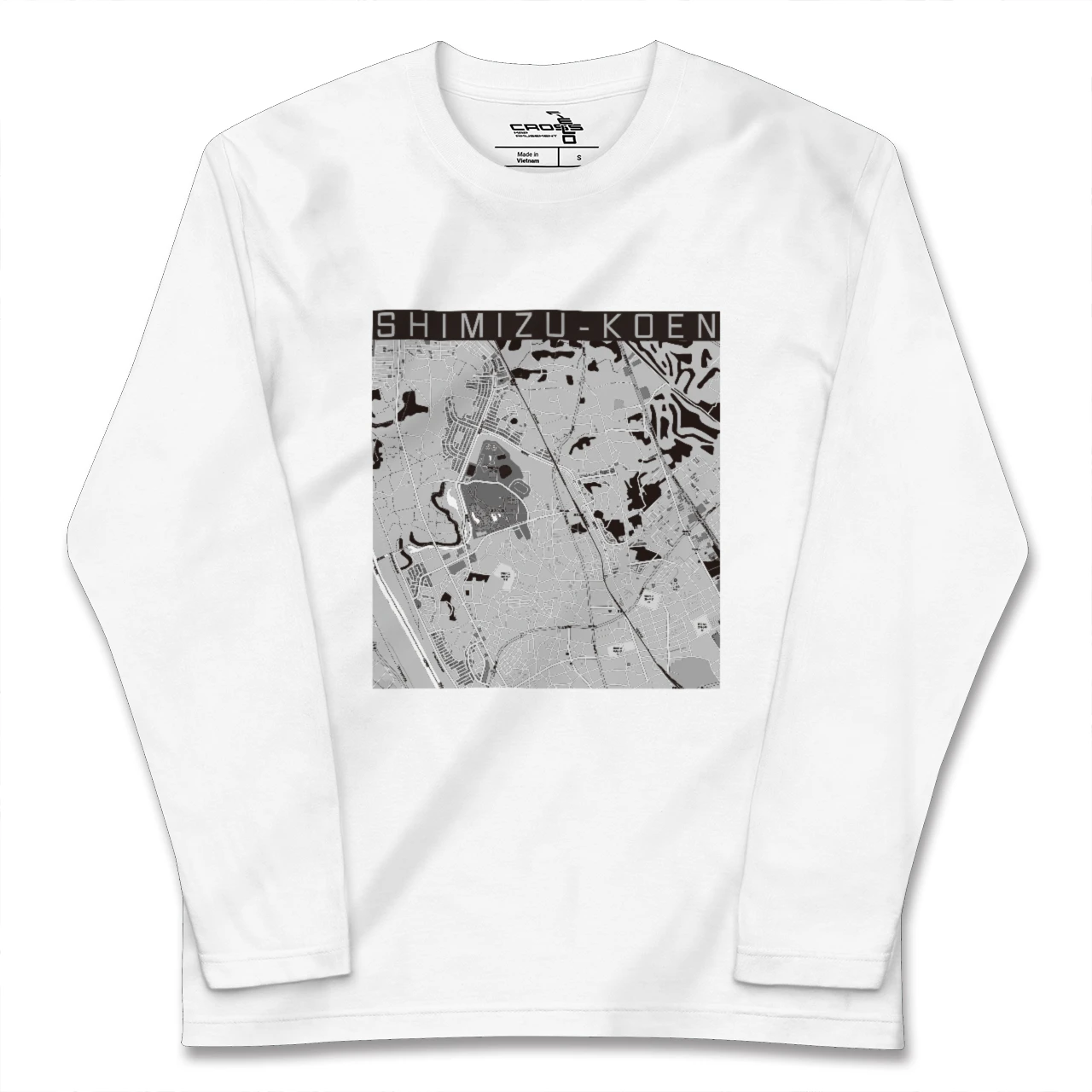 【清水公園(千葉県)】地図柄ロングスリーブTシャツ