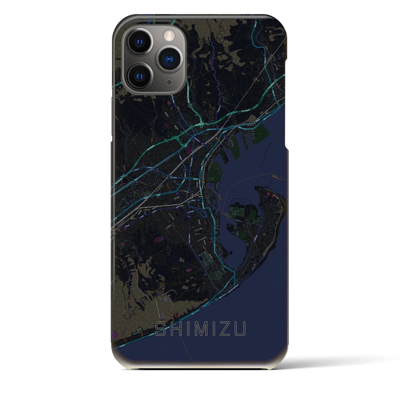 【清水(静岡県)】地図柄iPhoneケース(バックカバータイプ)