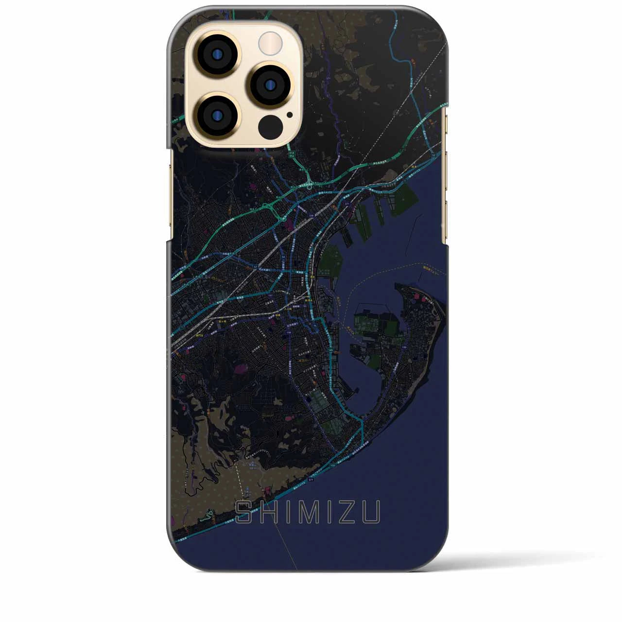 【清水(静岡県)】地図柄iPhoneケース(バックカバータイプ)