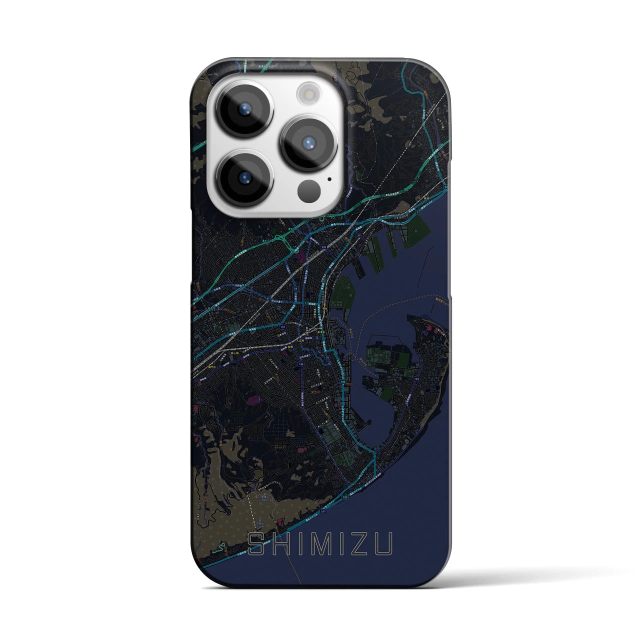 【清水(静岡県)】地図柄iPhoneケース(バックカバータイプ)