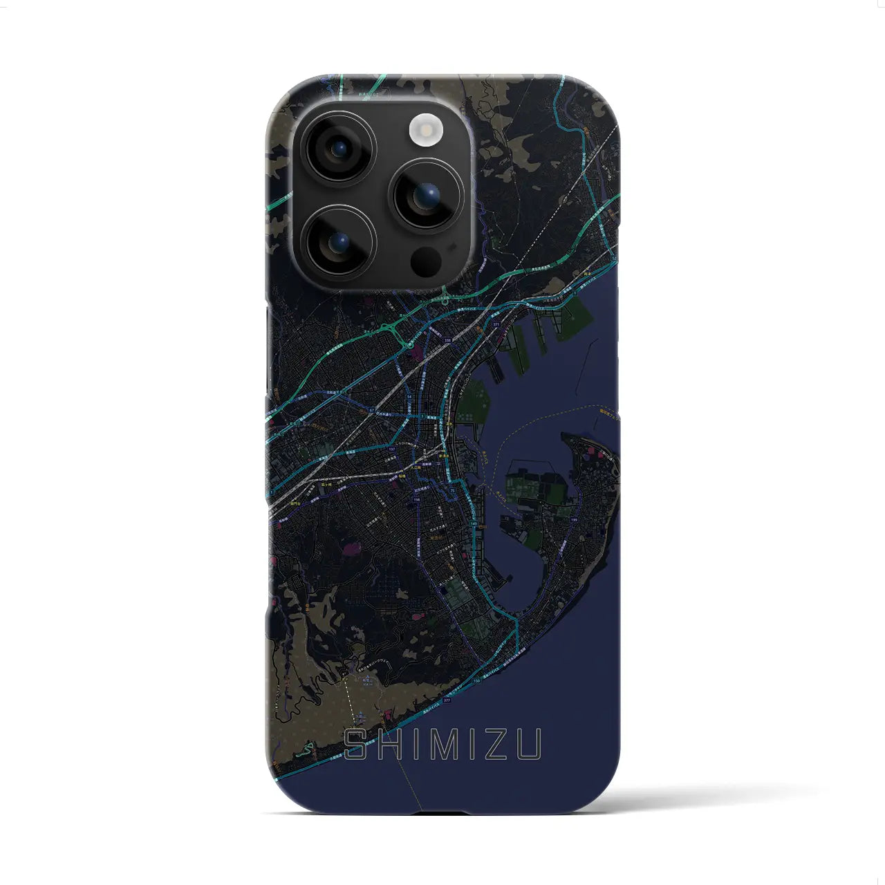 【清水(静岡県)】地図柄iPhoneケース(バックカバータイプ)