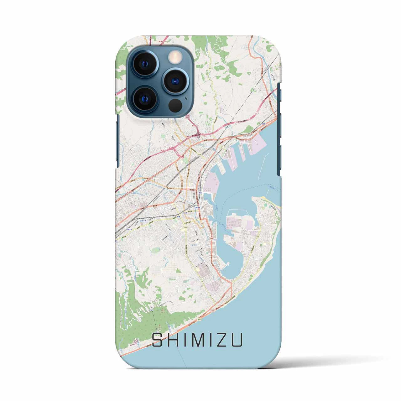【清水(静岡県)】地図柄iPhoneケース(バックカバータイプ)