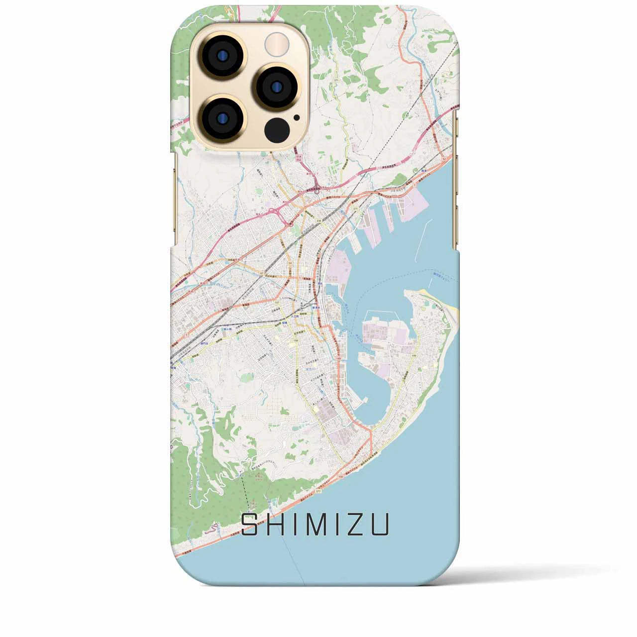 【清水(静岡県)】地図柄iPhoneケース(バックカバータイプ)