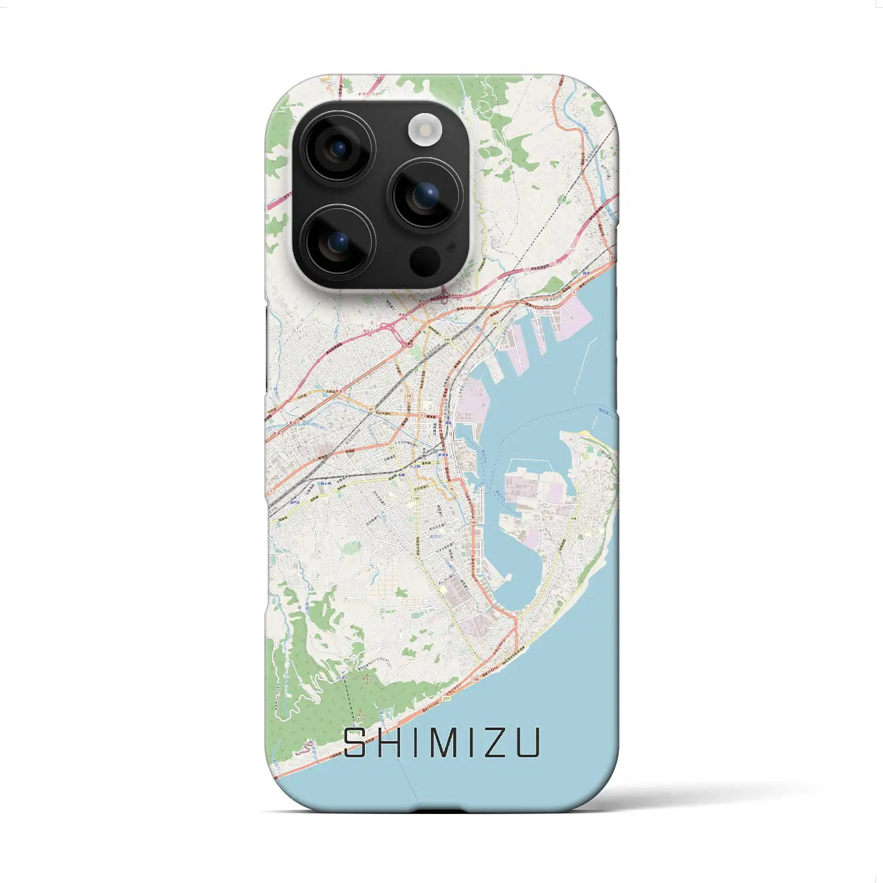 【清水(静岡県)】地図柄iPhoneケース(バックカバータイプ)