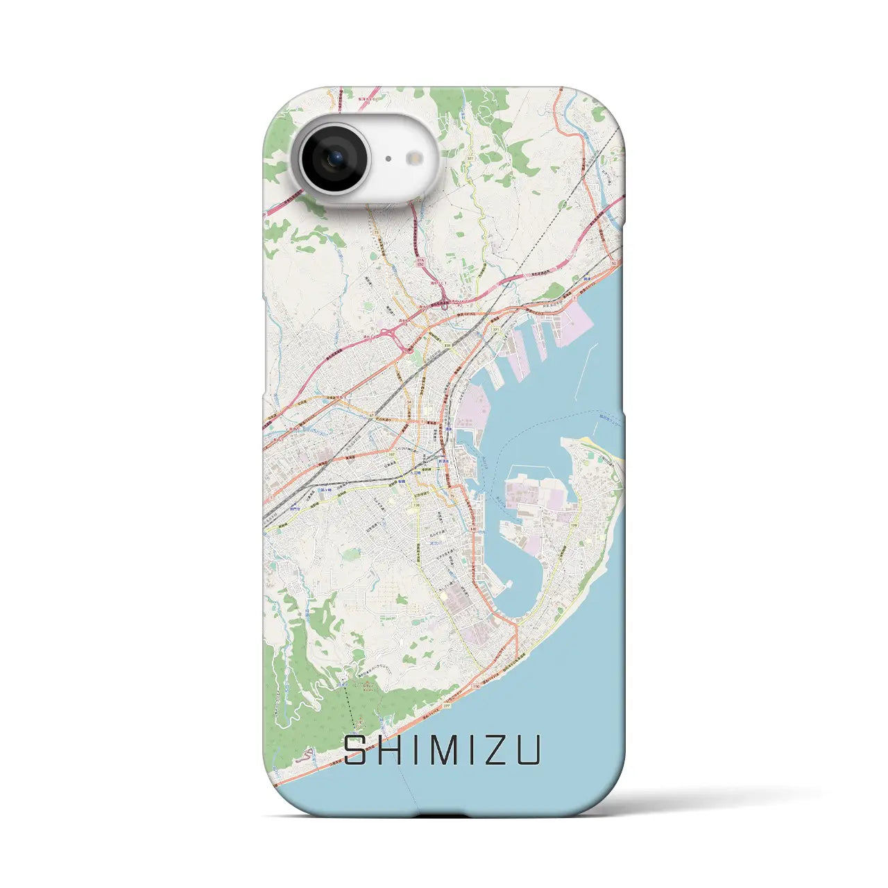 【清水(静岡県)】地図柄iPhoneケース(バックカバータイプ)