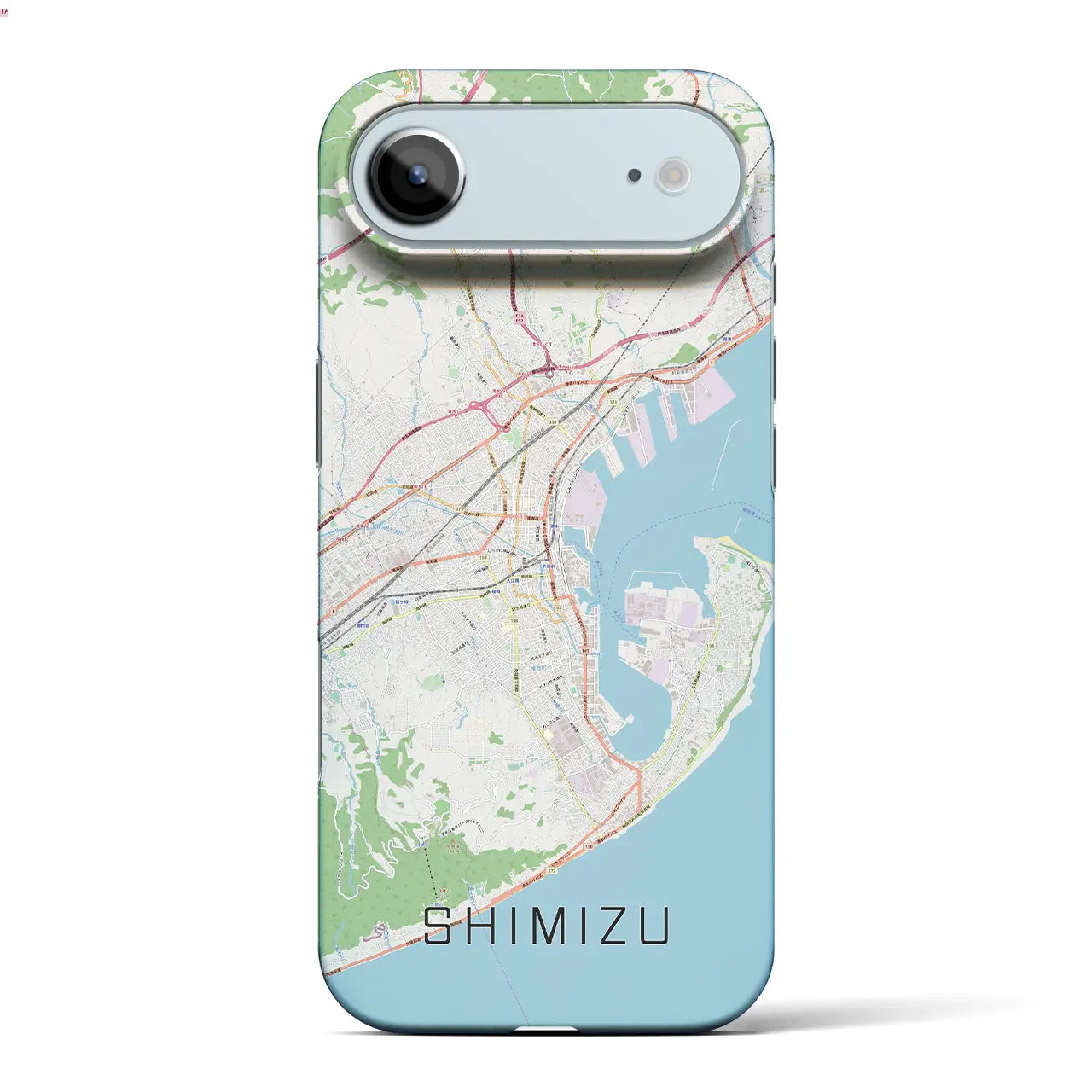 【清水(静岡県)】地図柄iPhoneケース(バックカバータイプ)