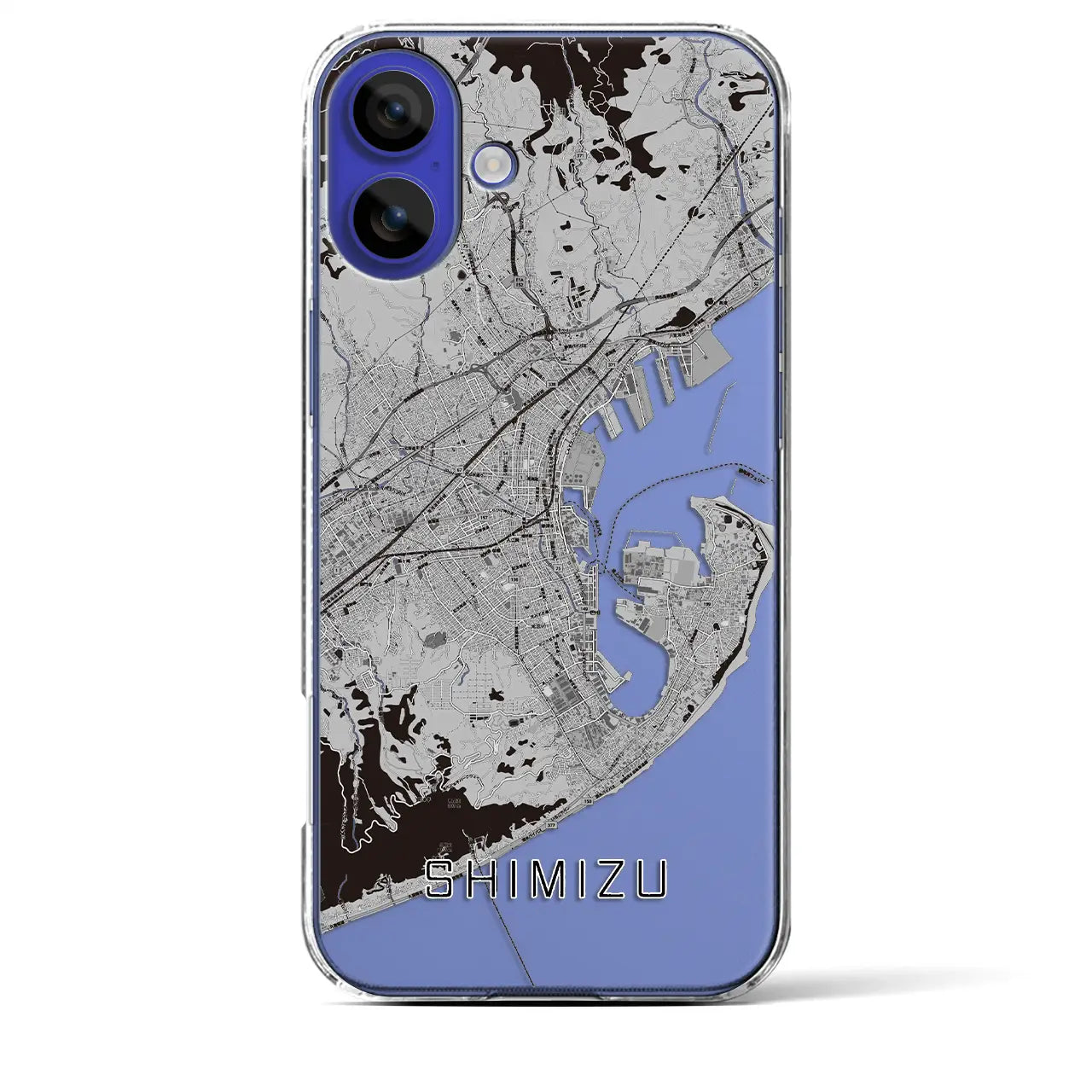 【清水(静岡県)】地図柄iPhoneケース(クリアタイプ)